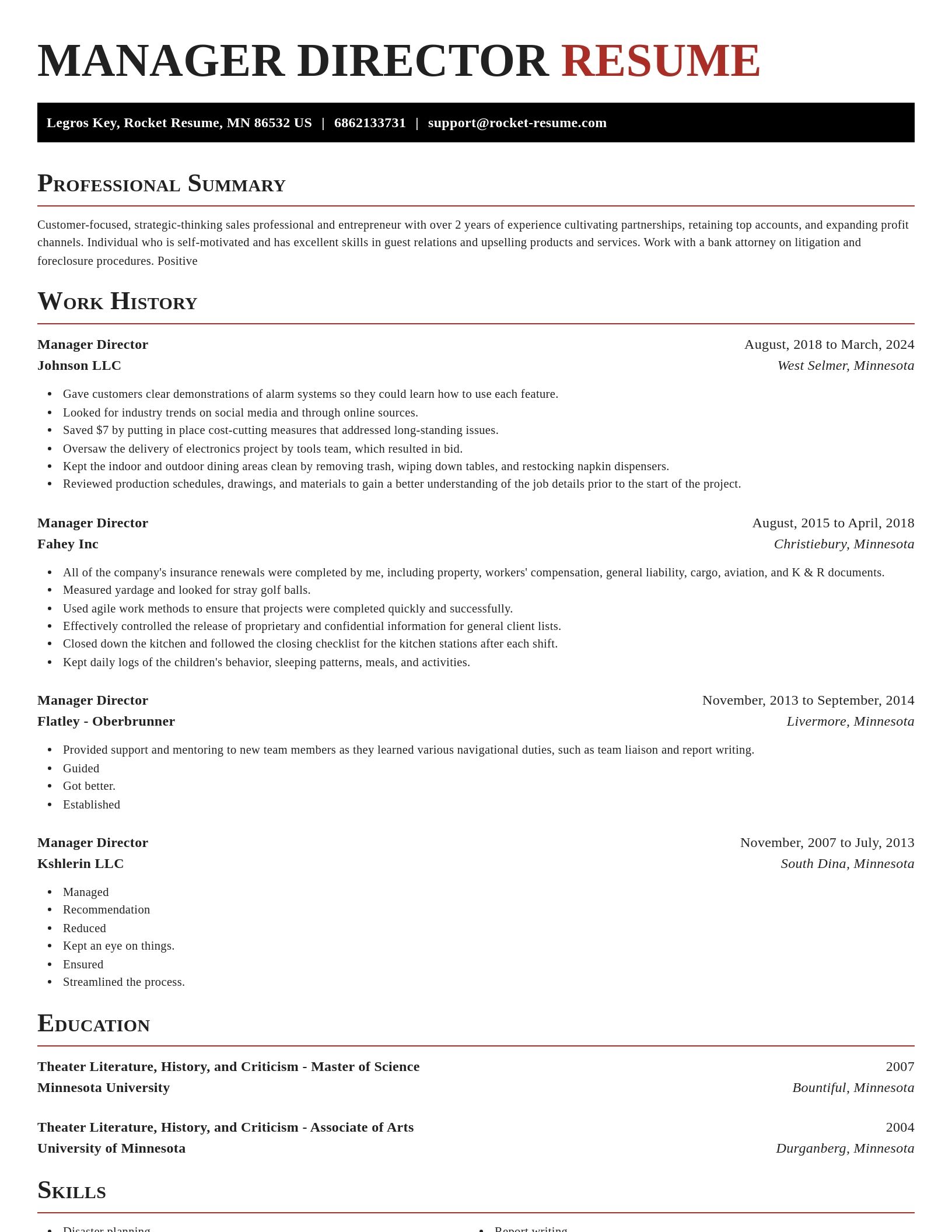 Exquisite resume template