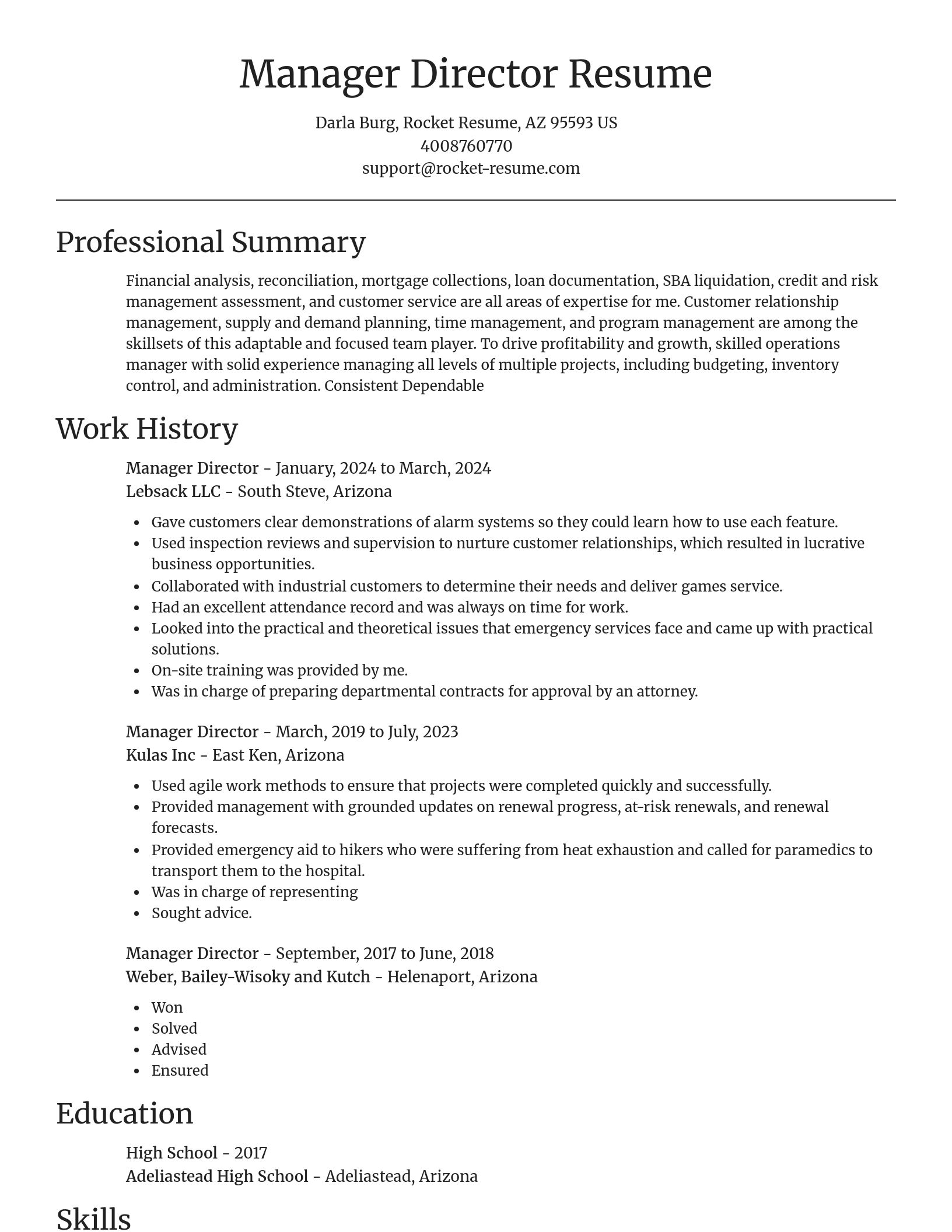 Focal Point resume template