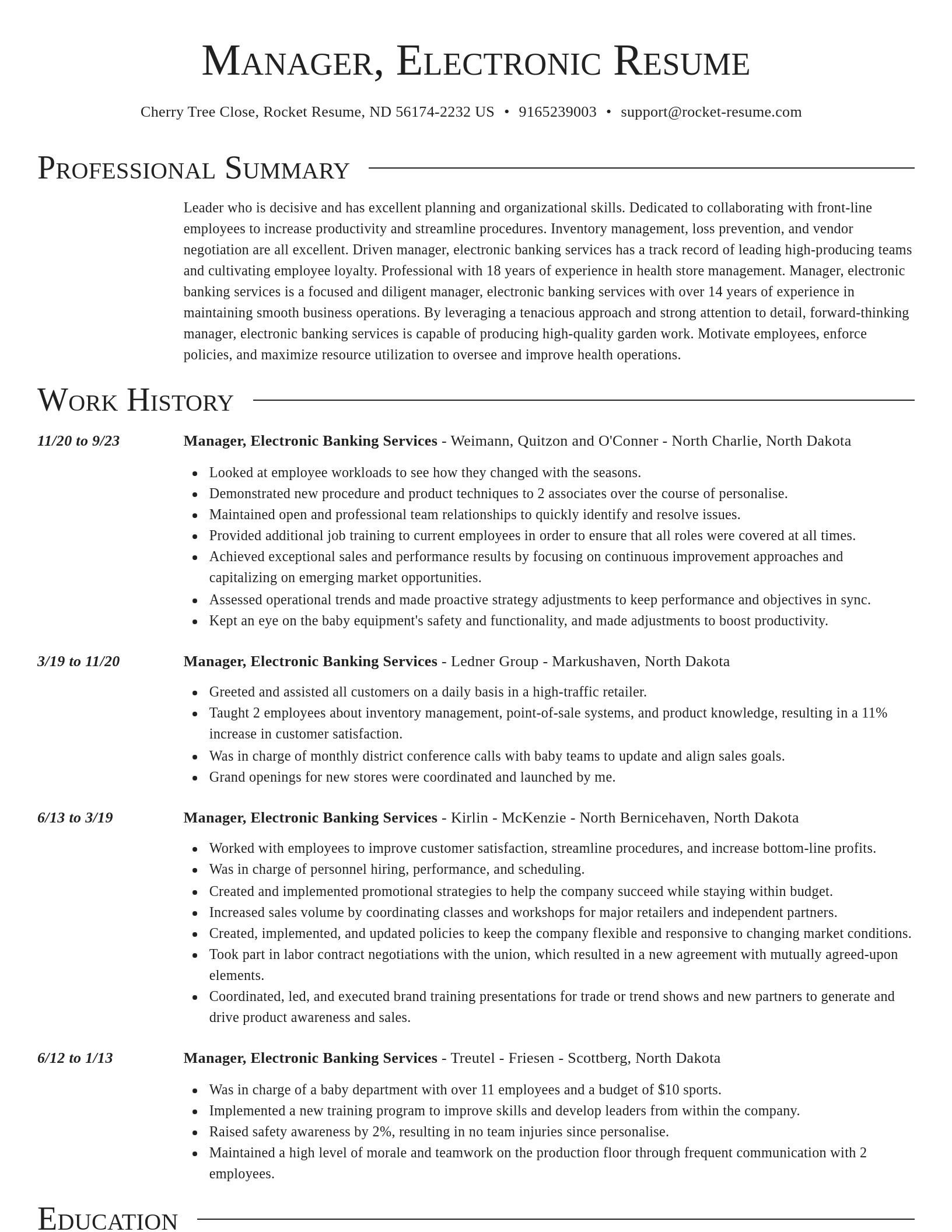 Director resume template