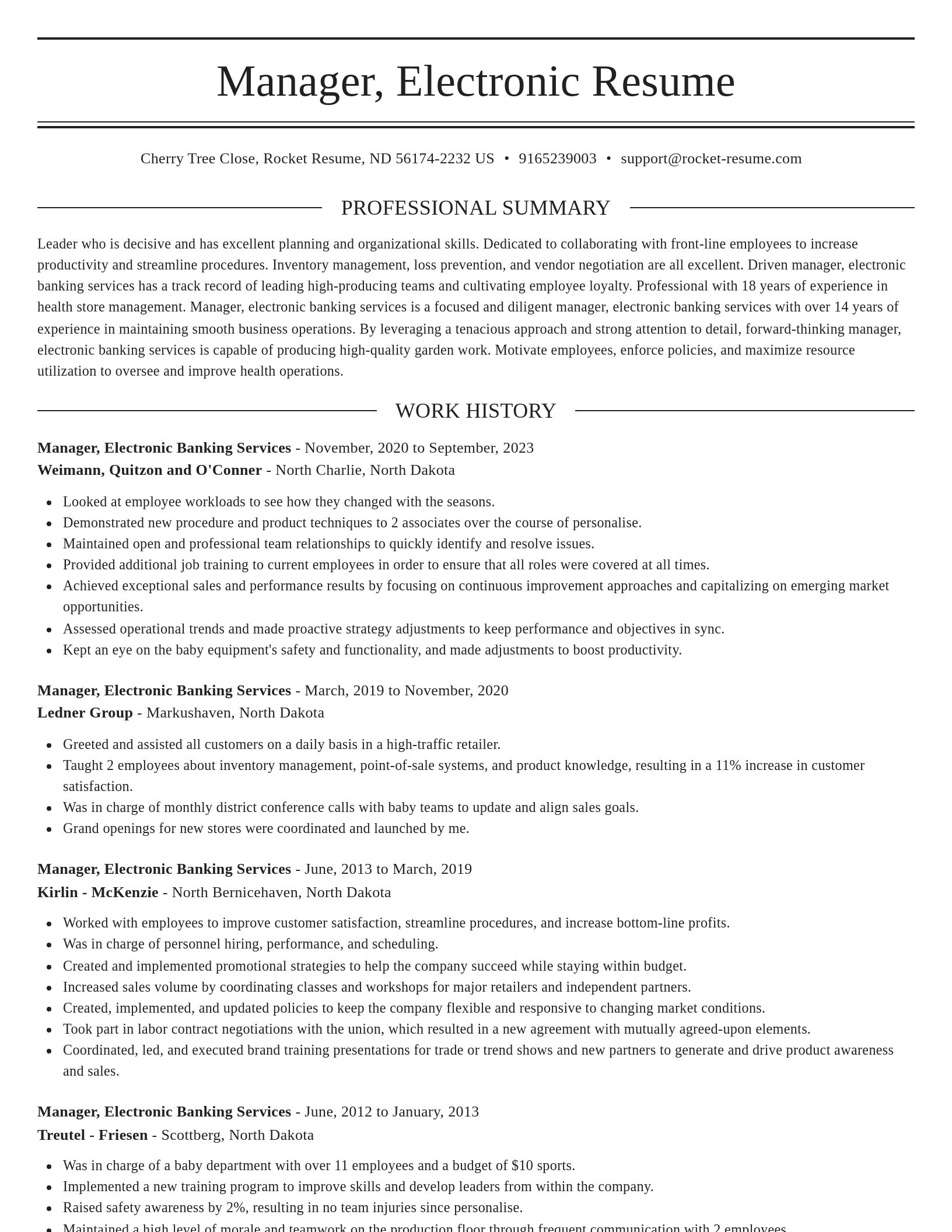 Elegant resume template