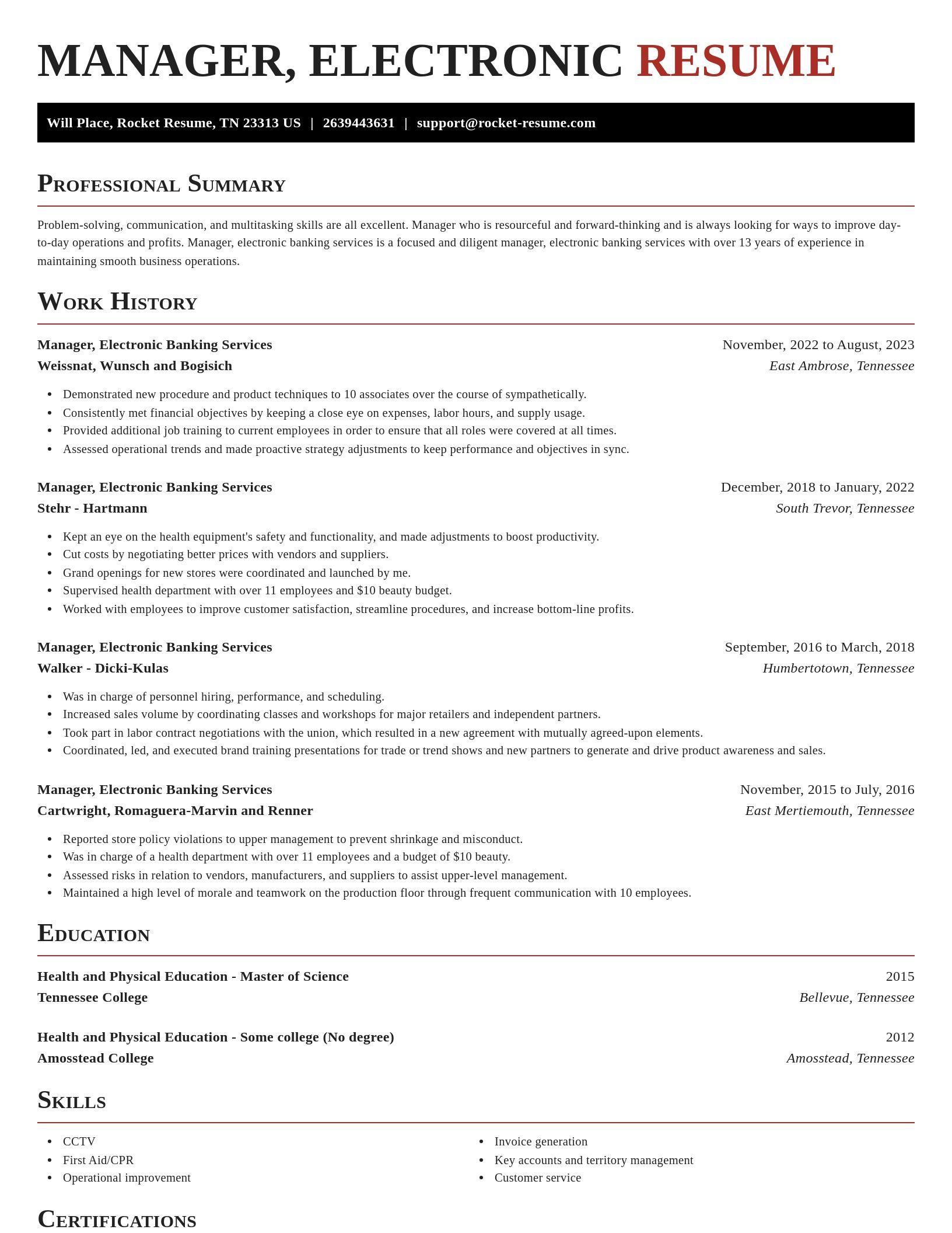 Exquisite resume template