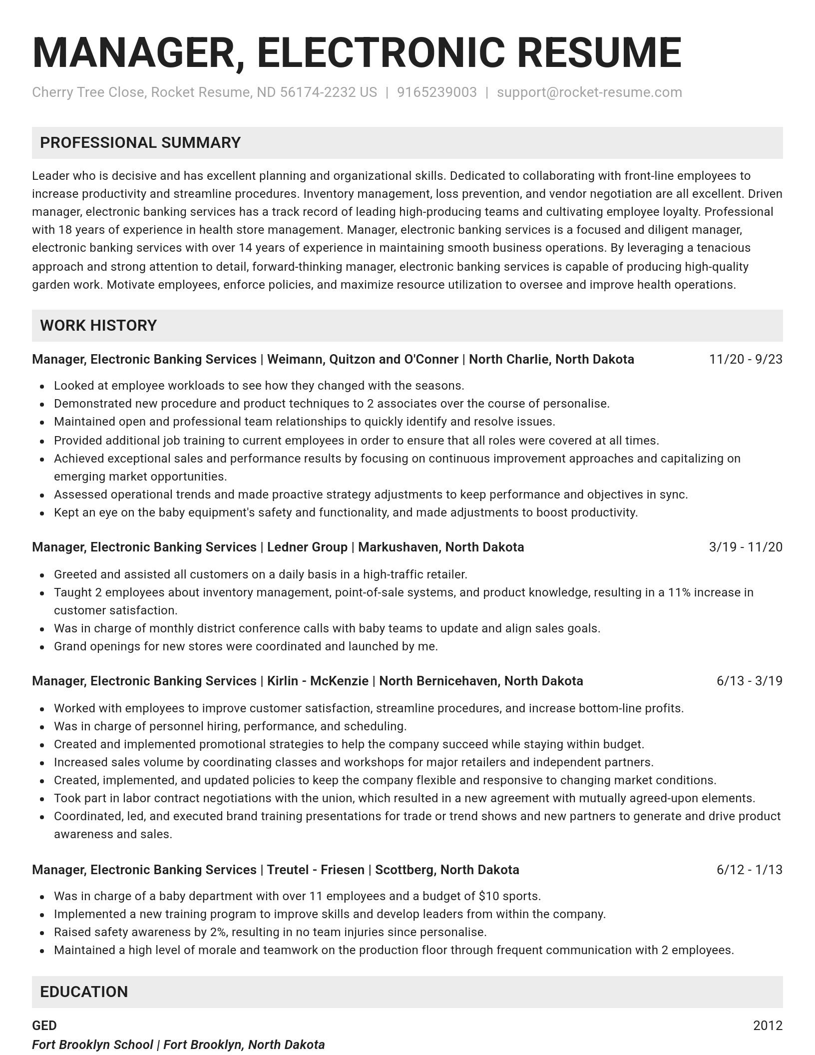 Genius resume template