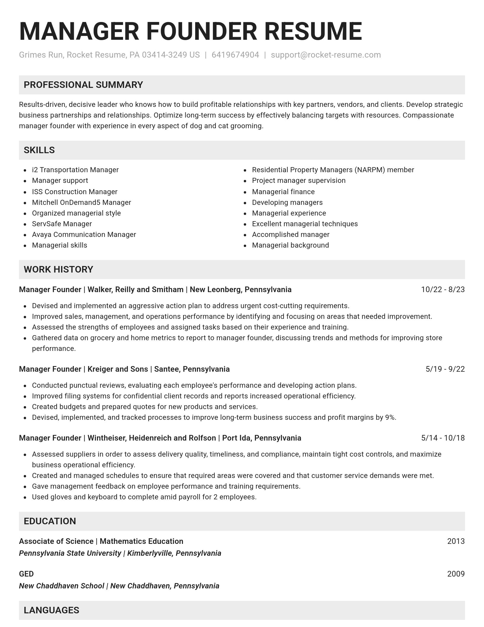 Genius resume template