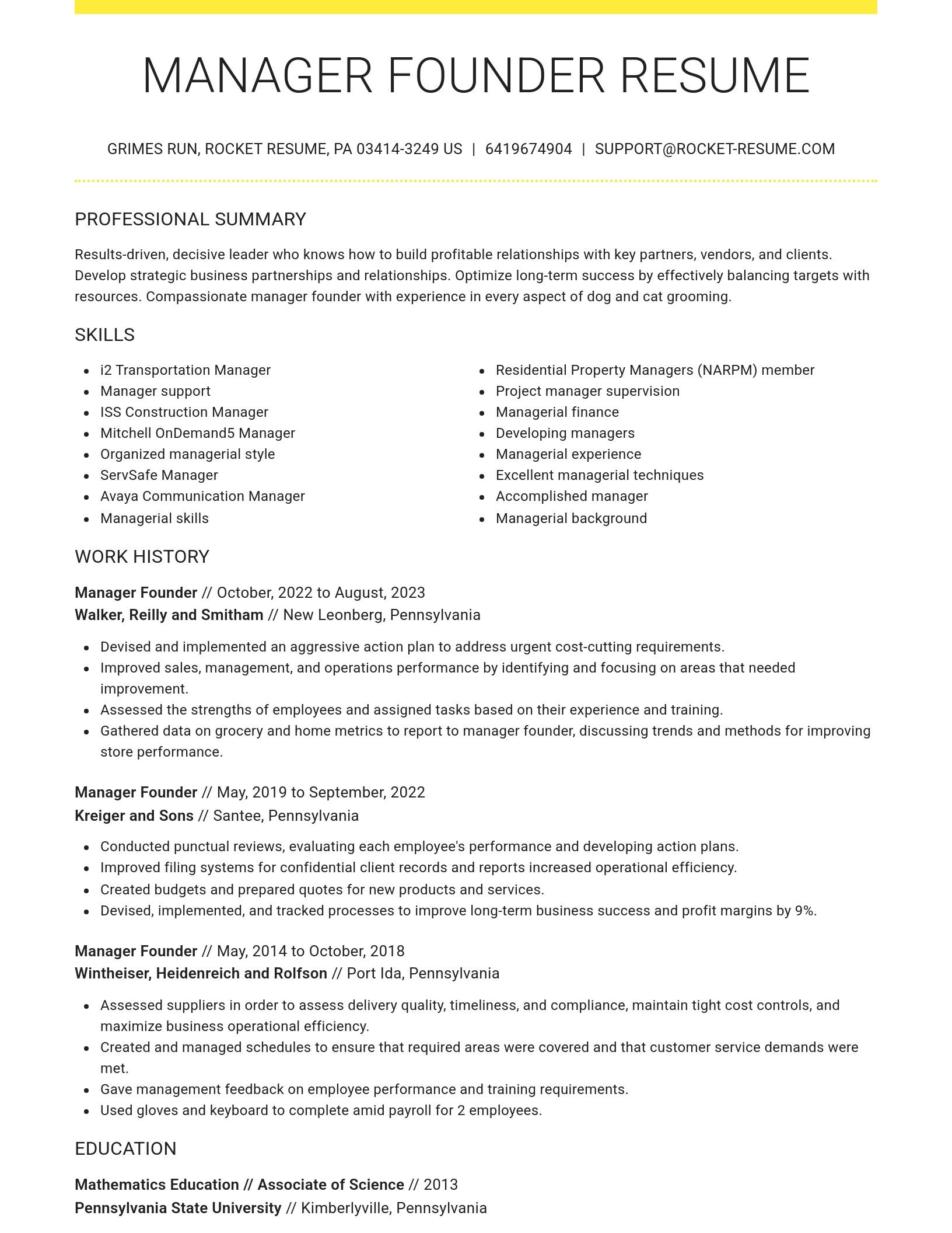 Grand resume template
