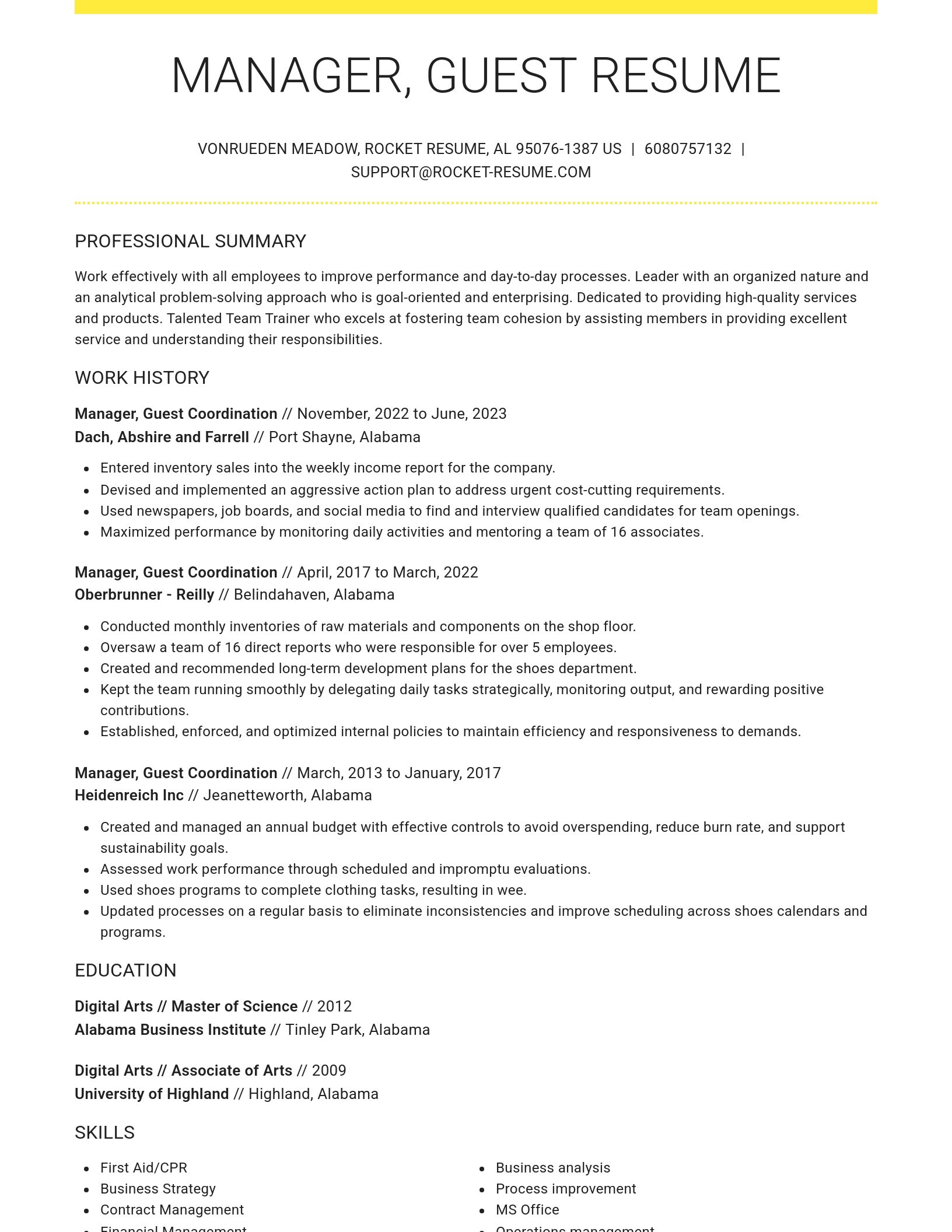 Grand resume template