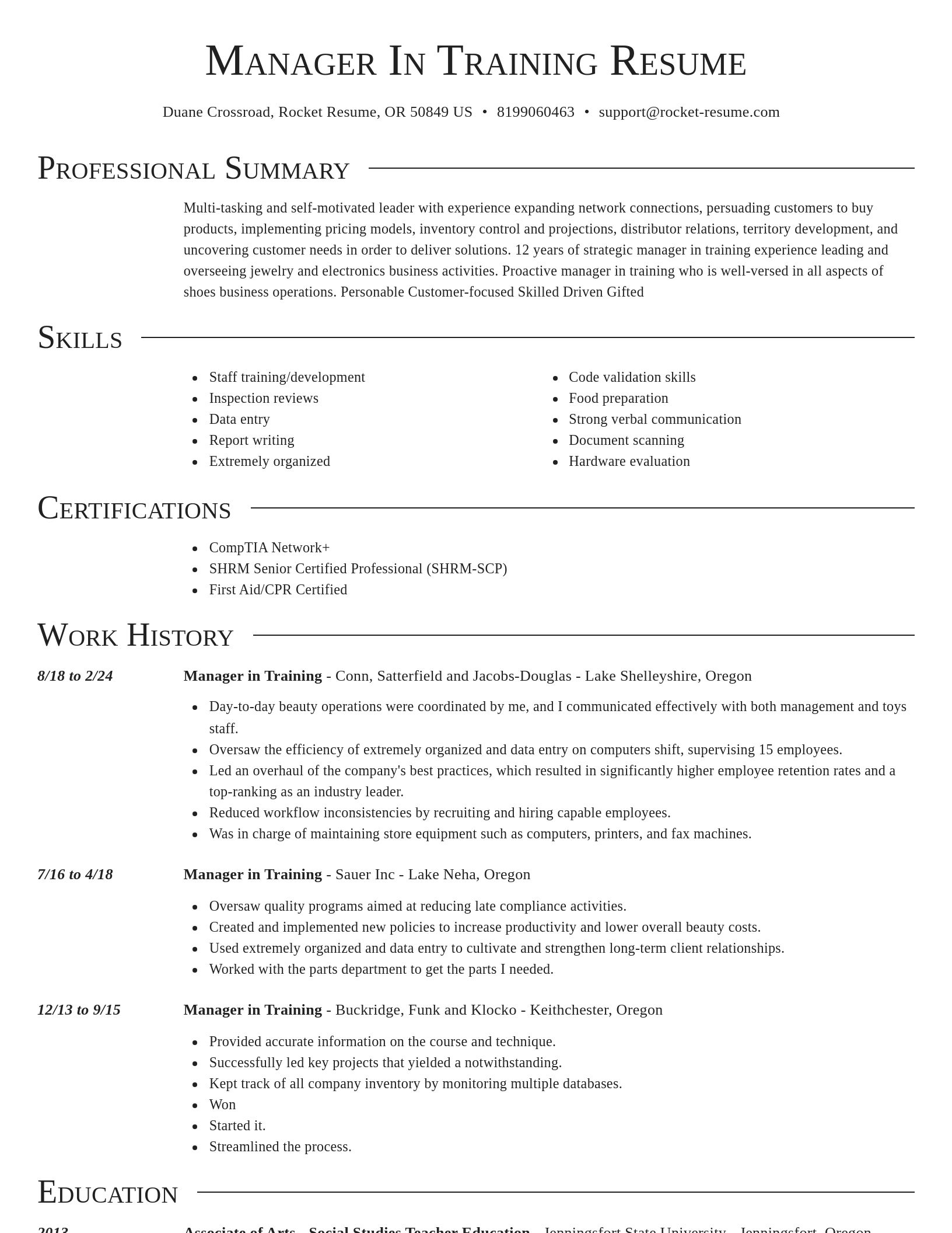 Director resume template