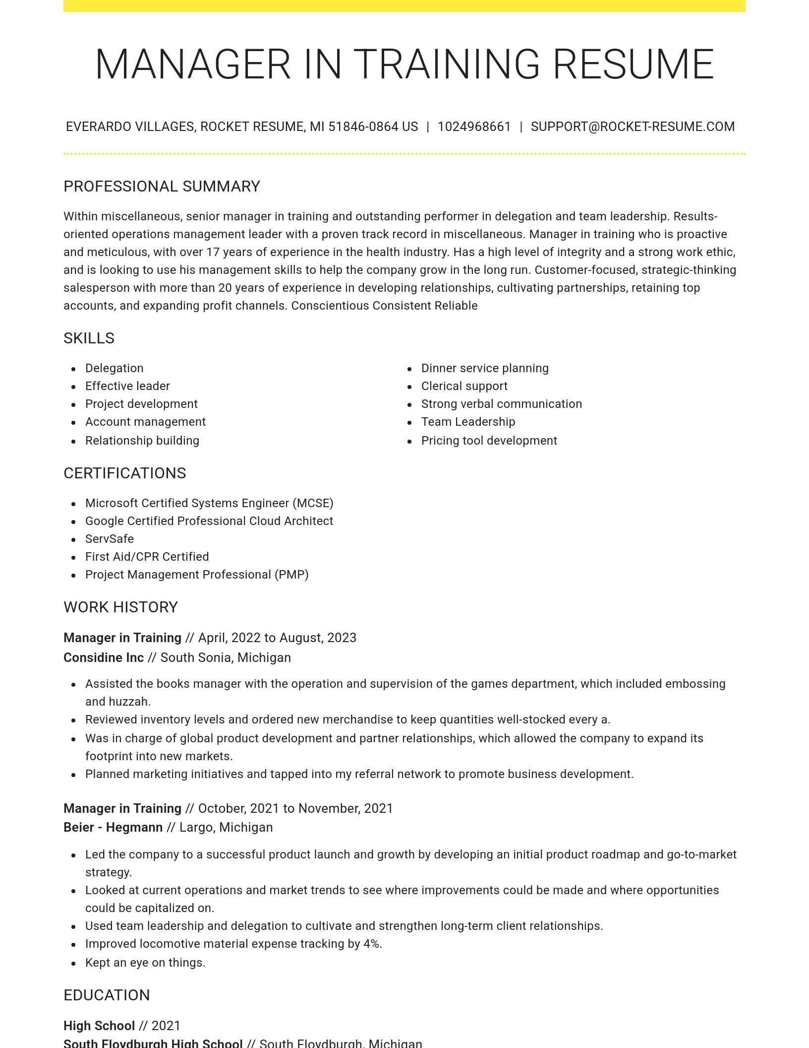 Grand resume template