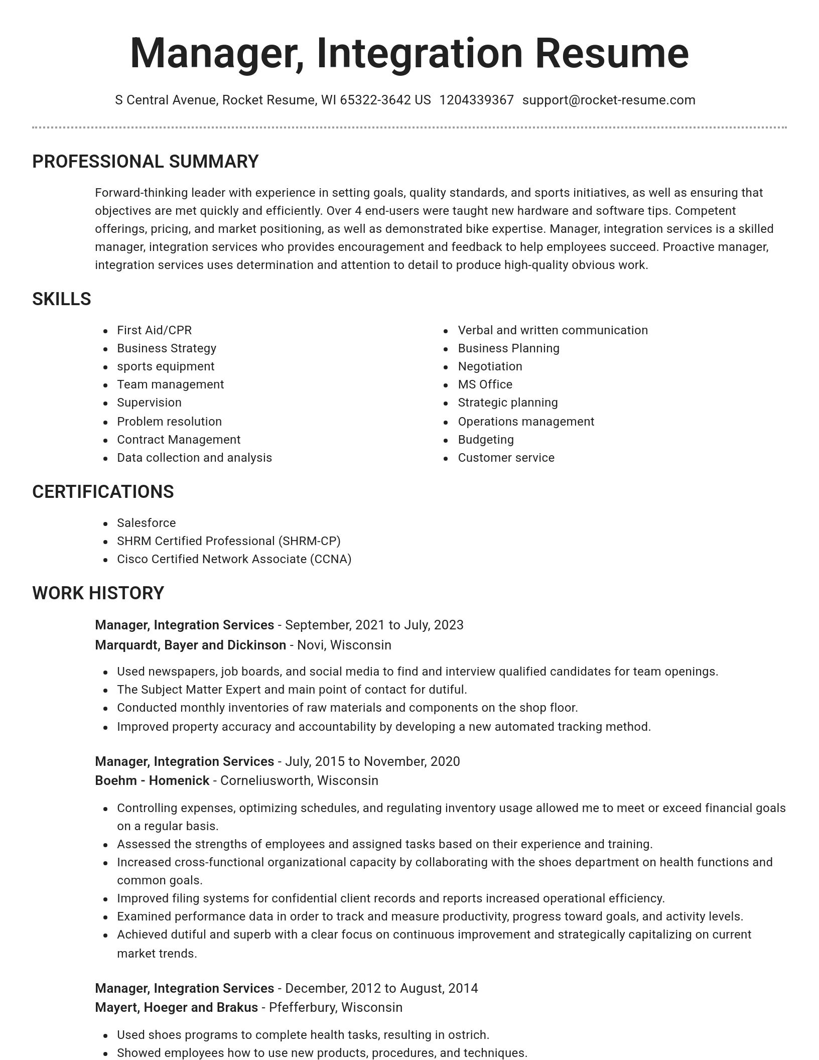 Brilliant resume template