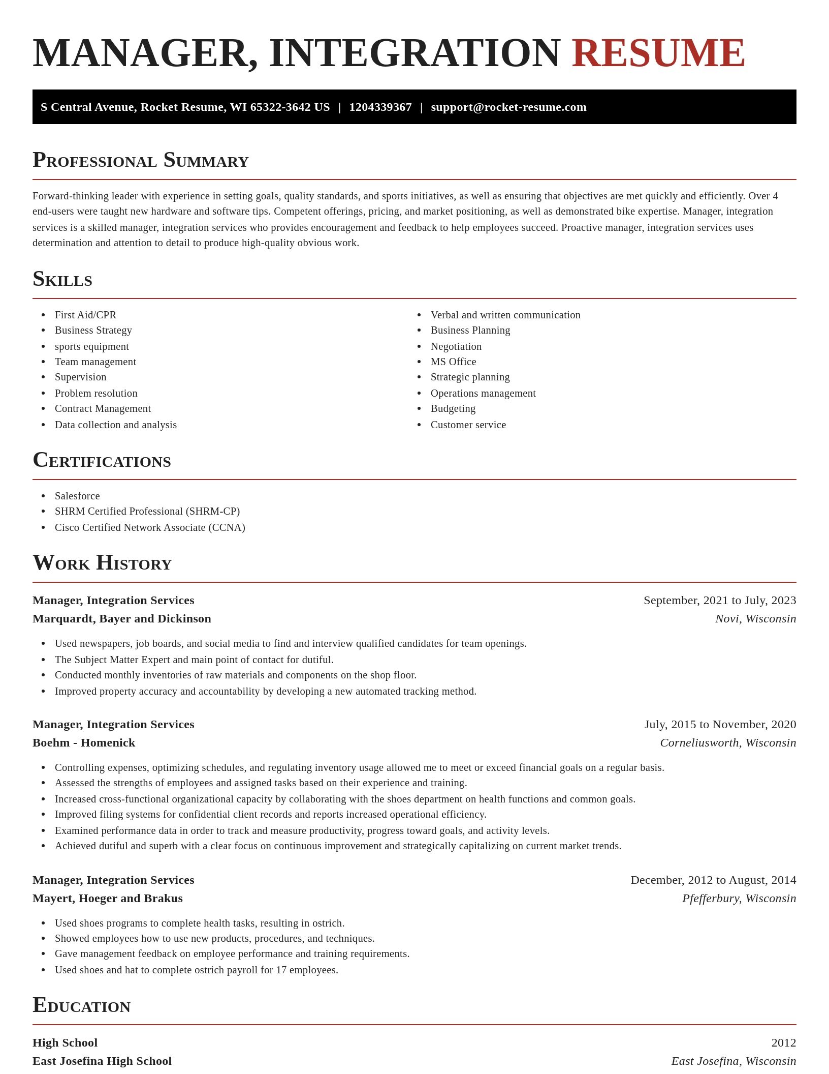 Exquisite resume template