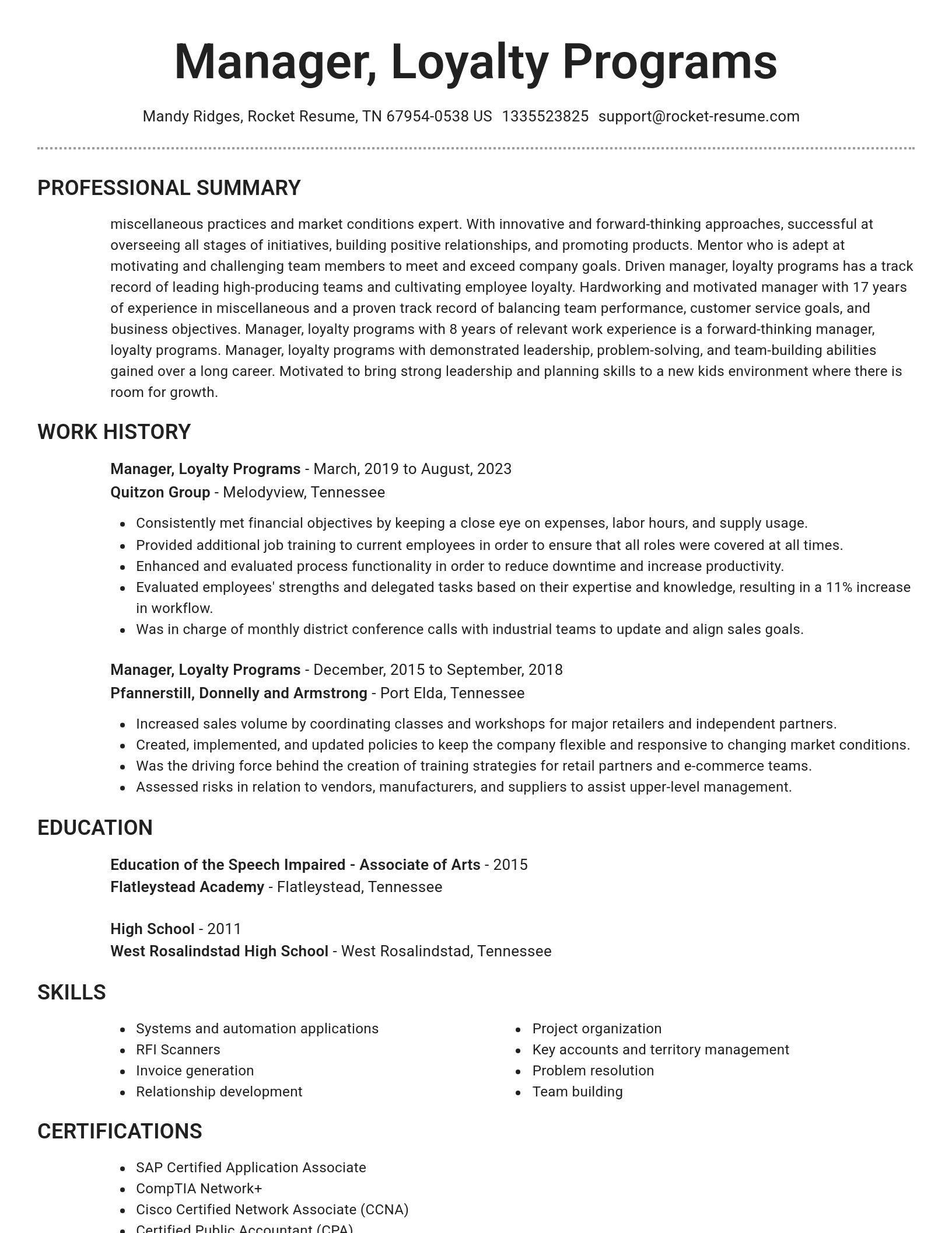 Brilliant resume template