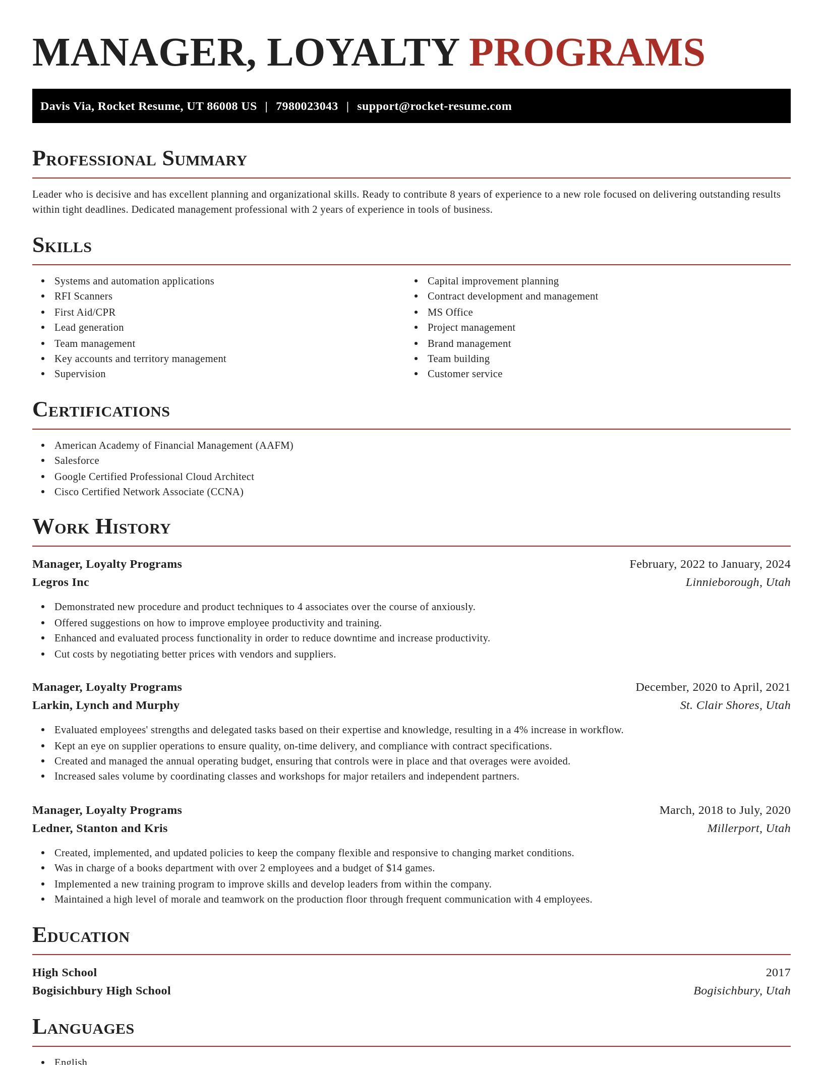 Exquisite resume template