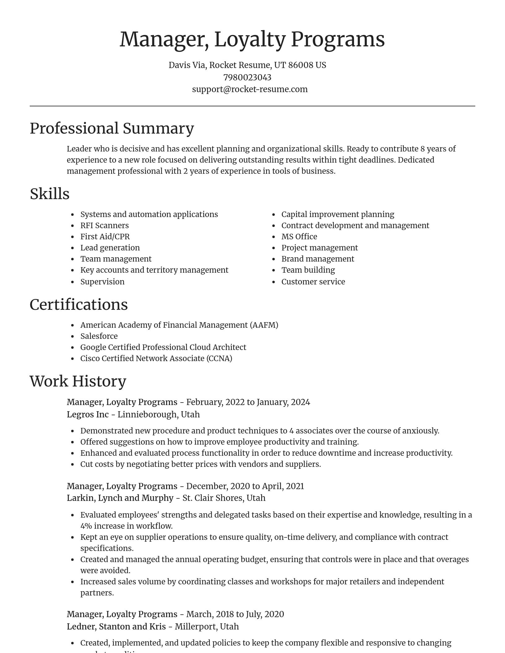 Focal Point resume template