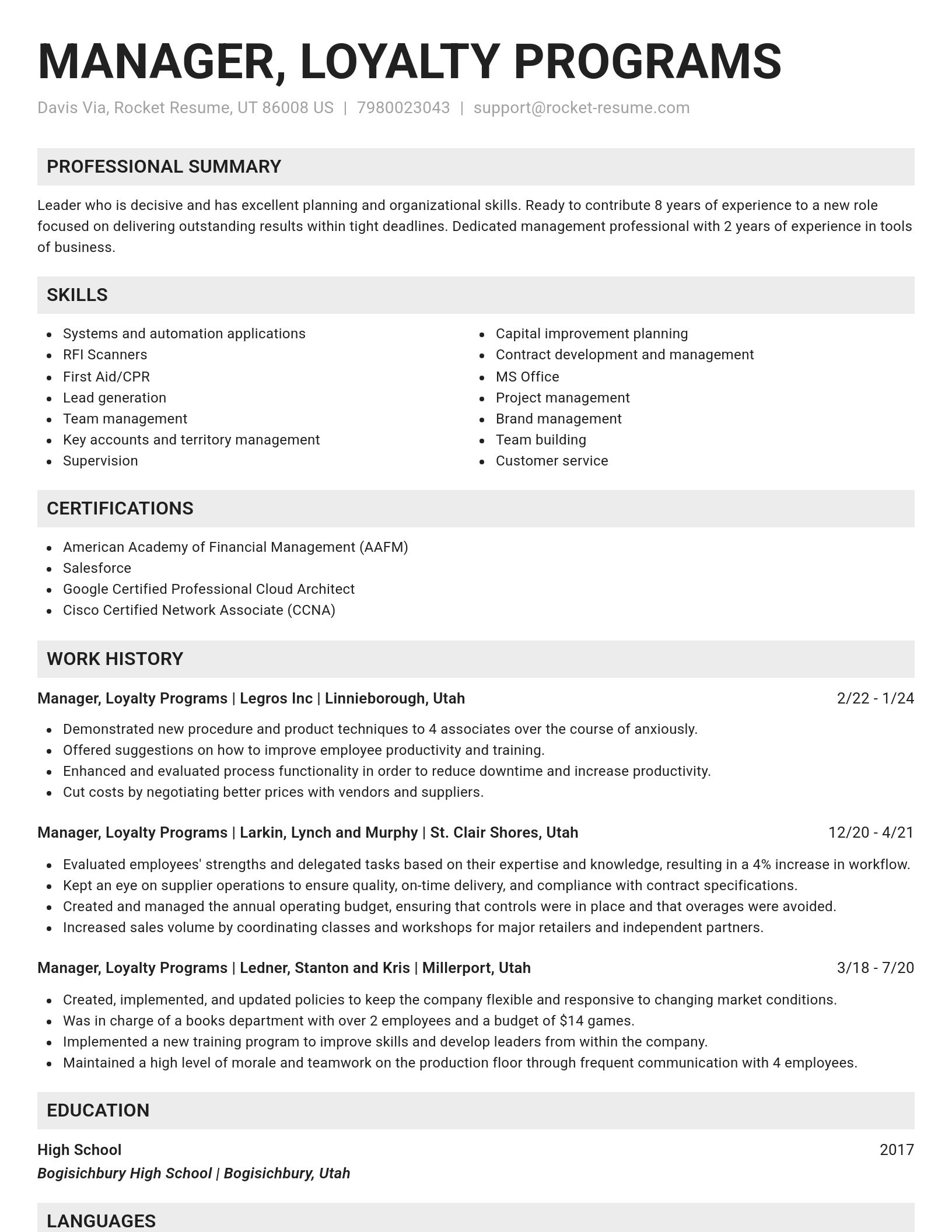 Genius resume template