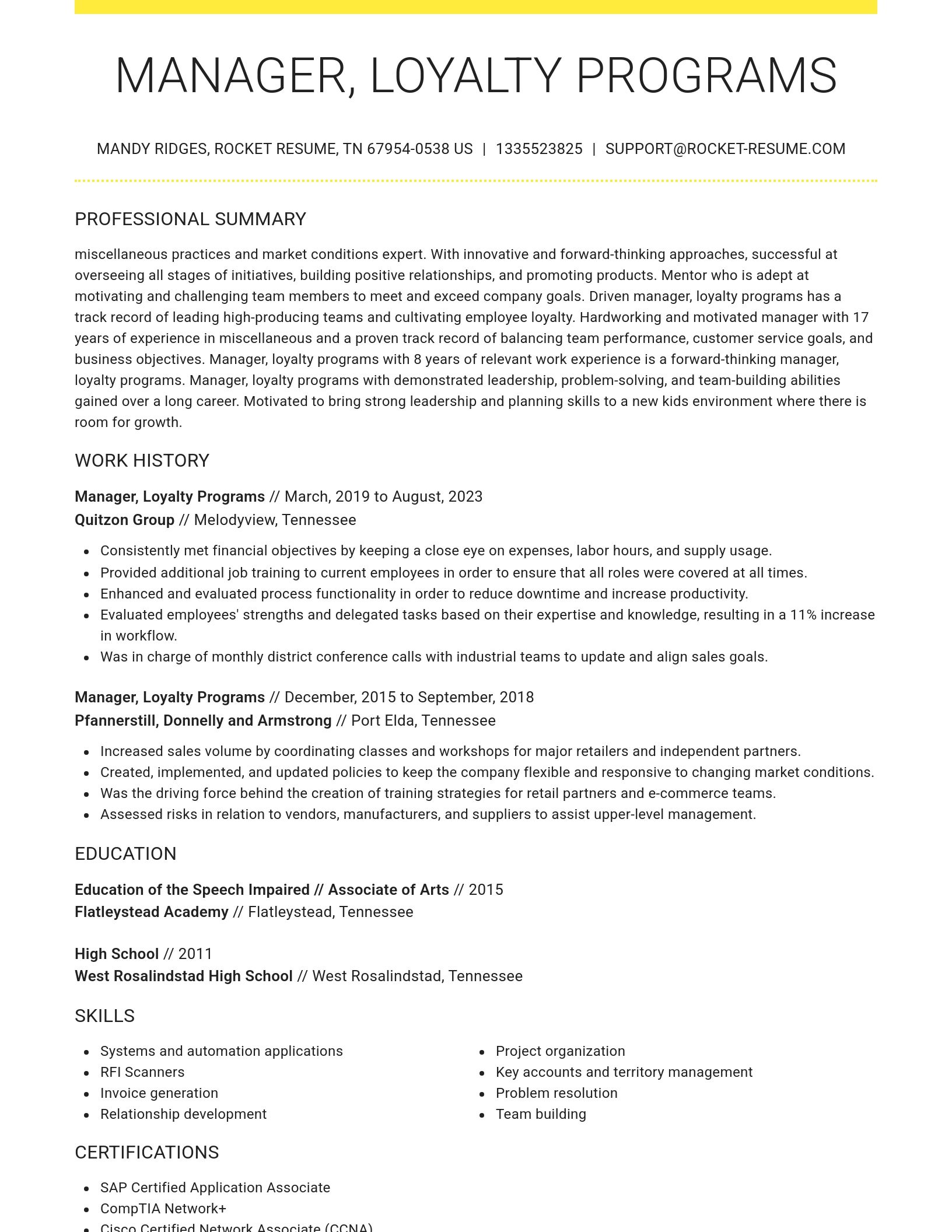 Grand resume template