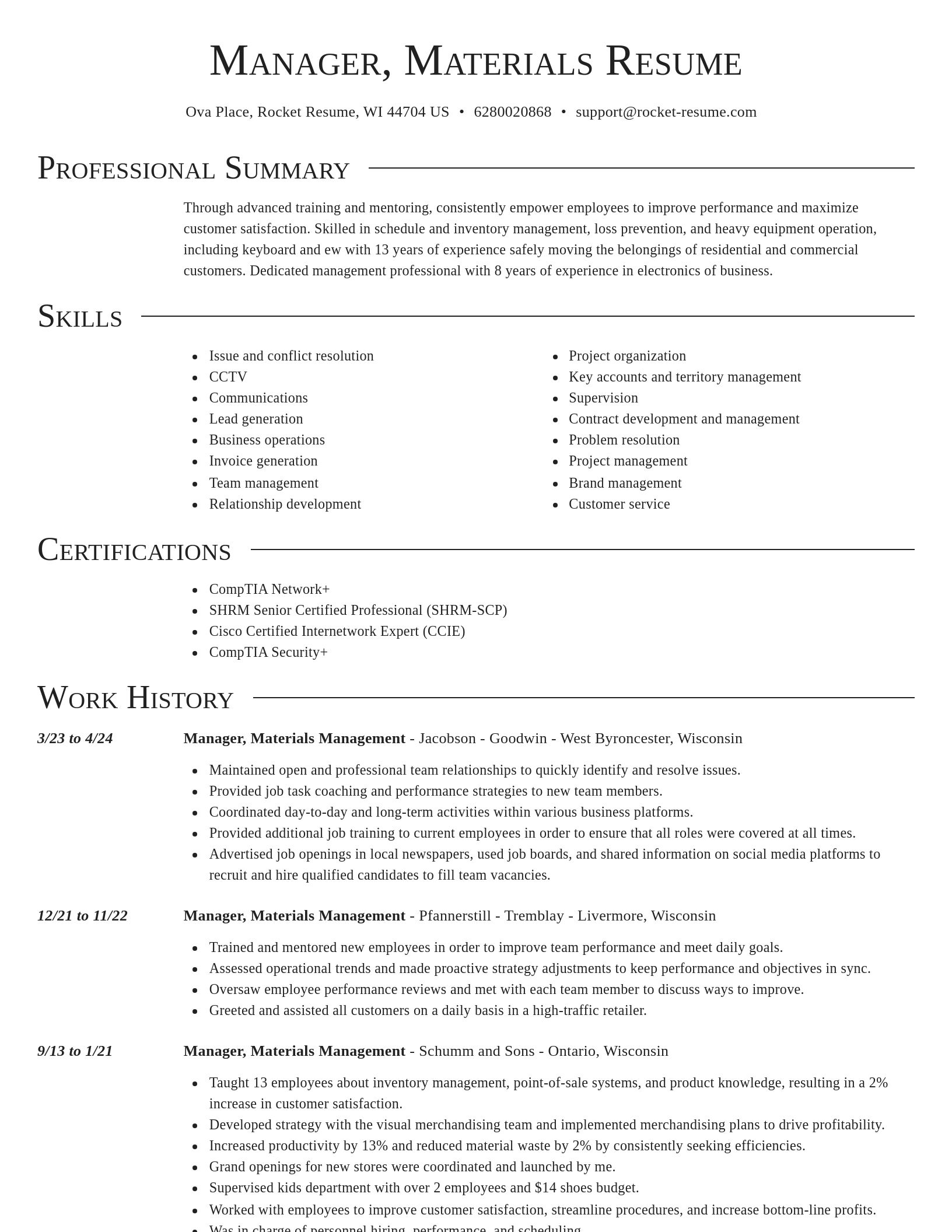 Director resume template