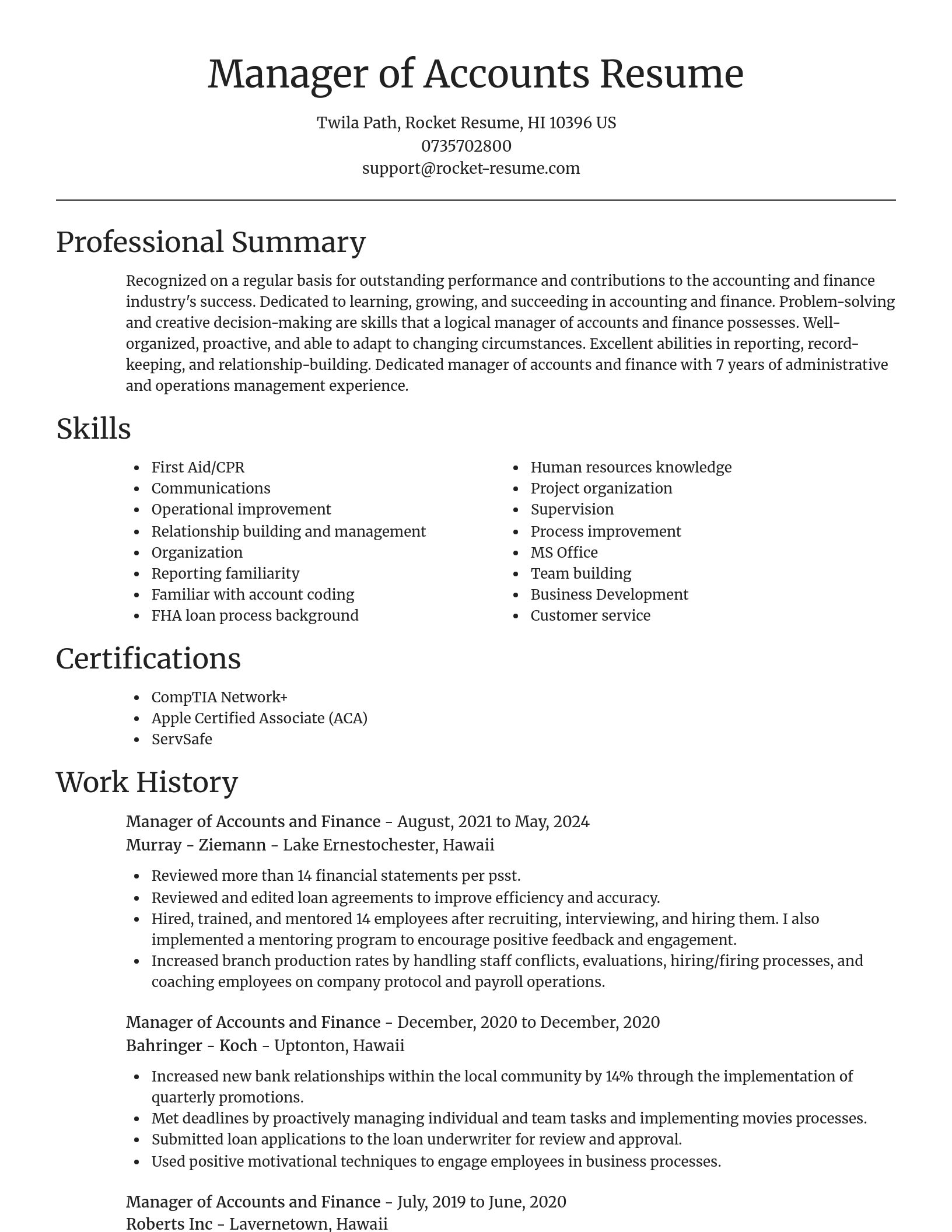 Focal Point resume template