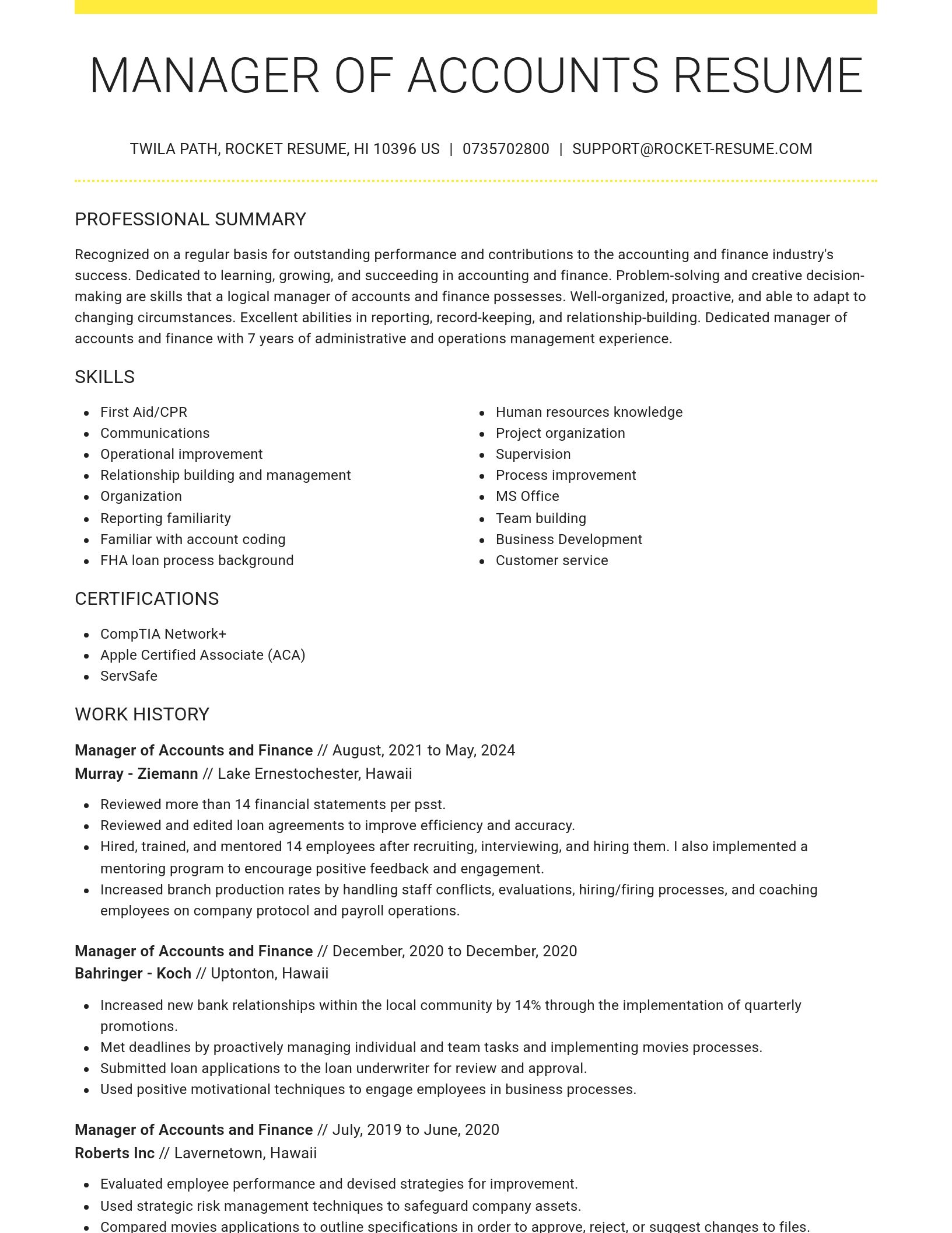 Grand resume template