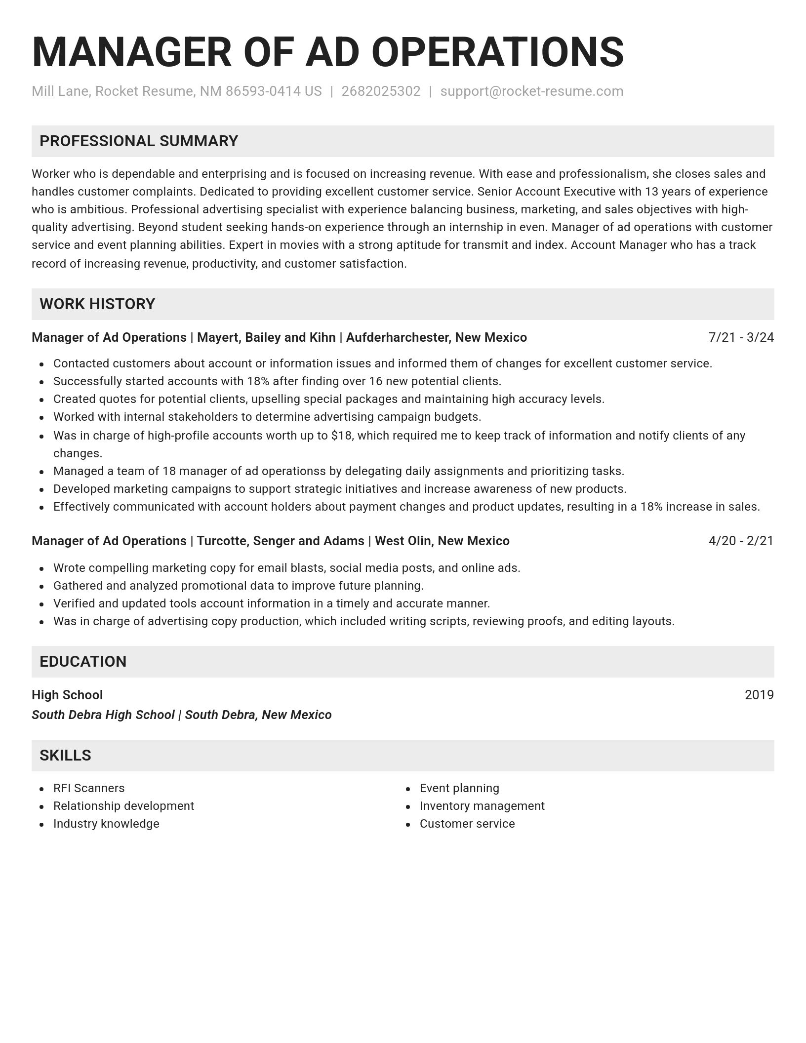 Genius resume template