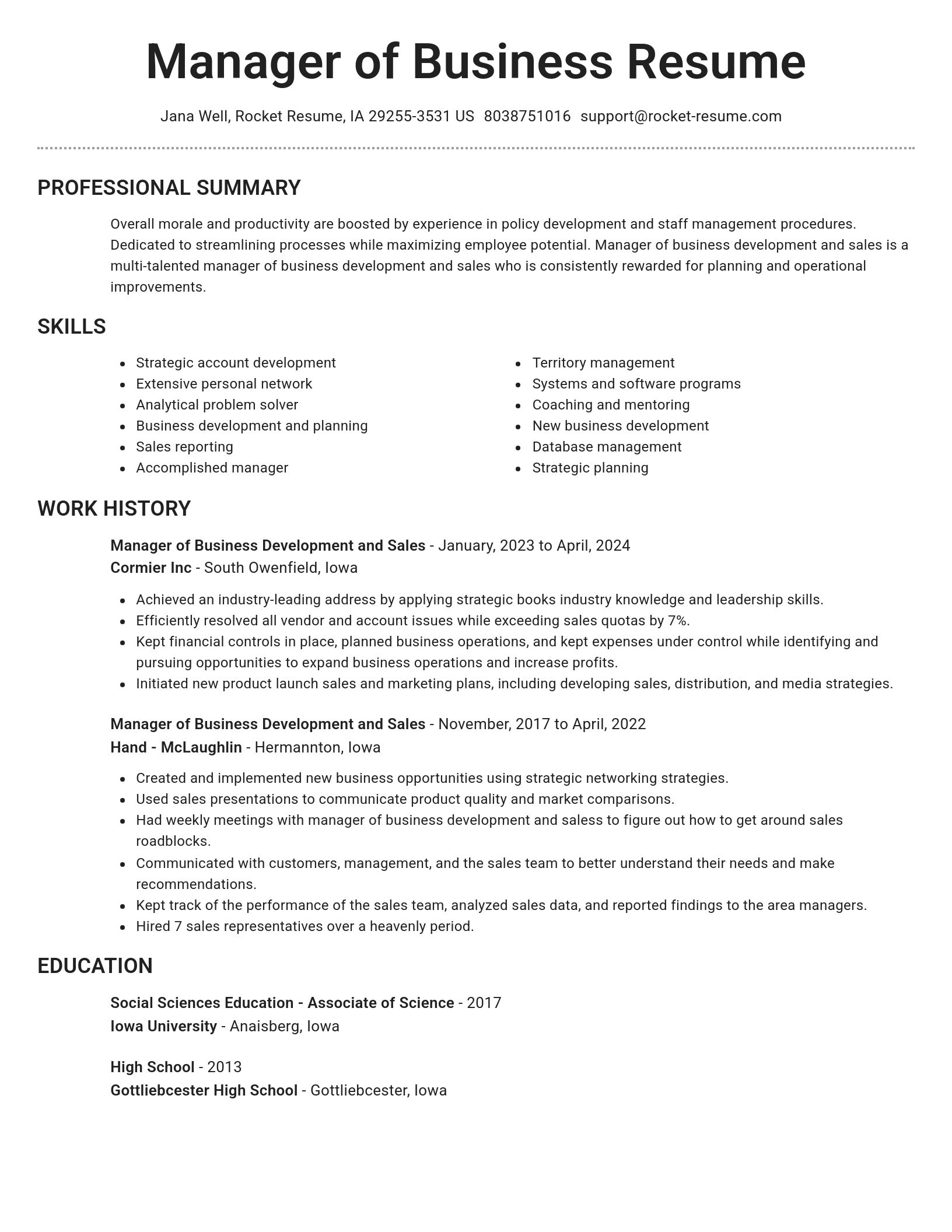 Brilliant resume template