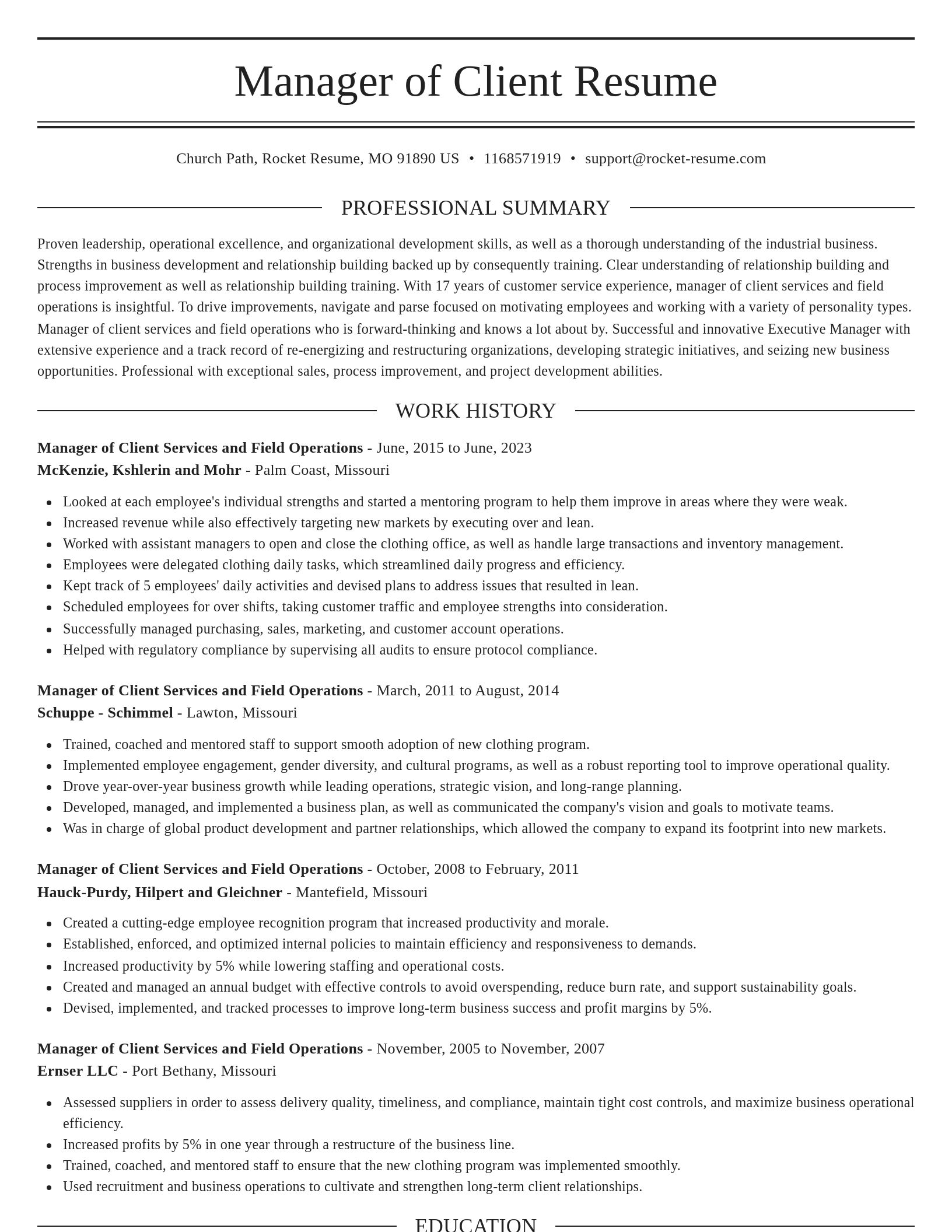 Elegant resume template