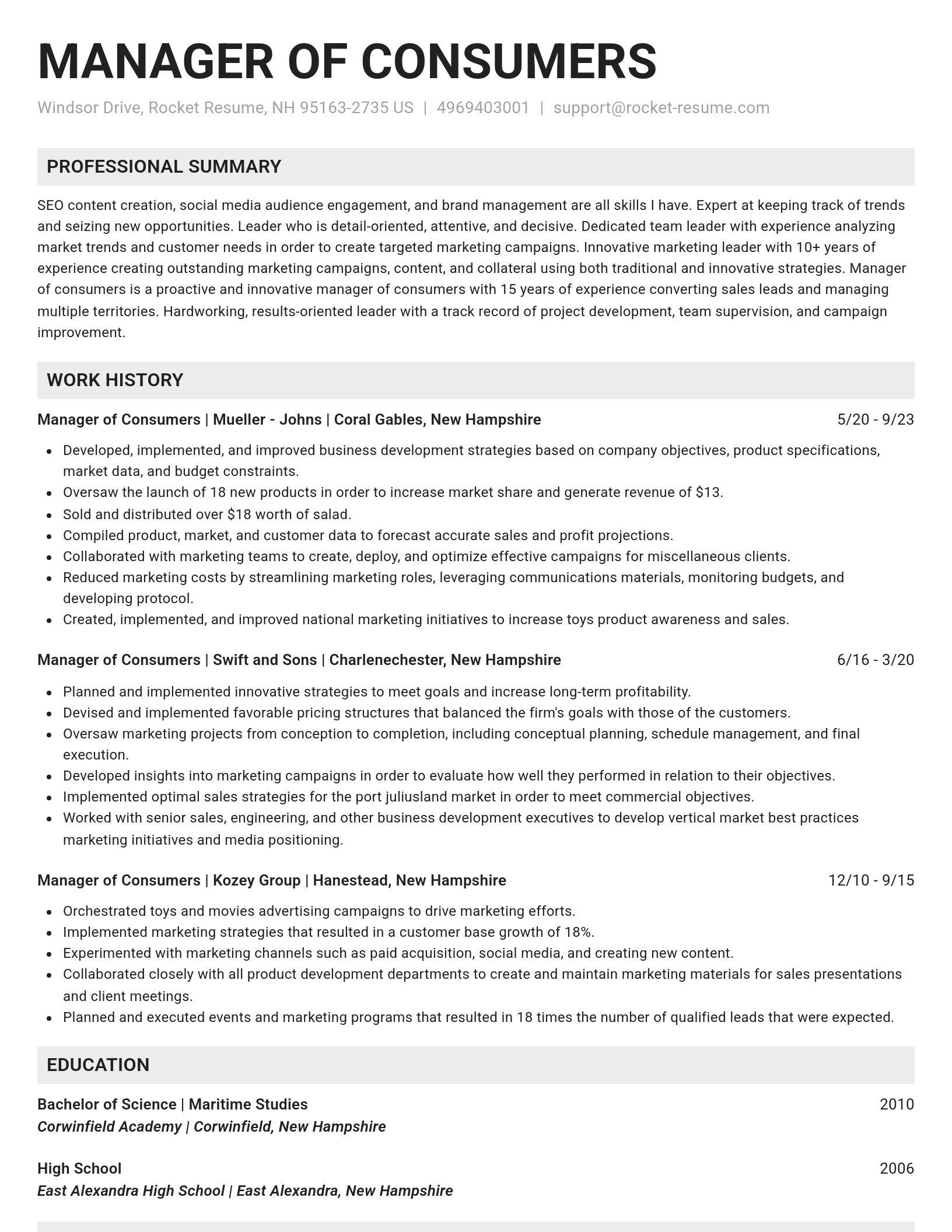 Genius resume template