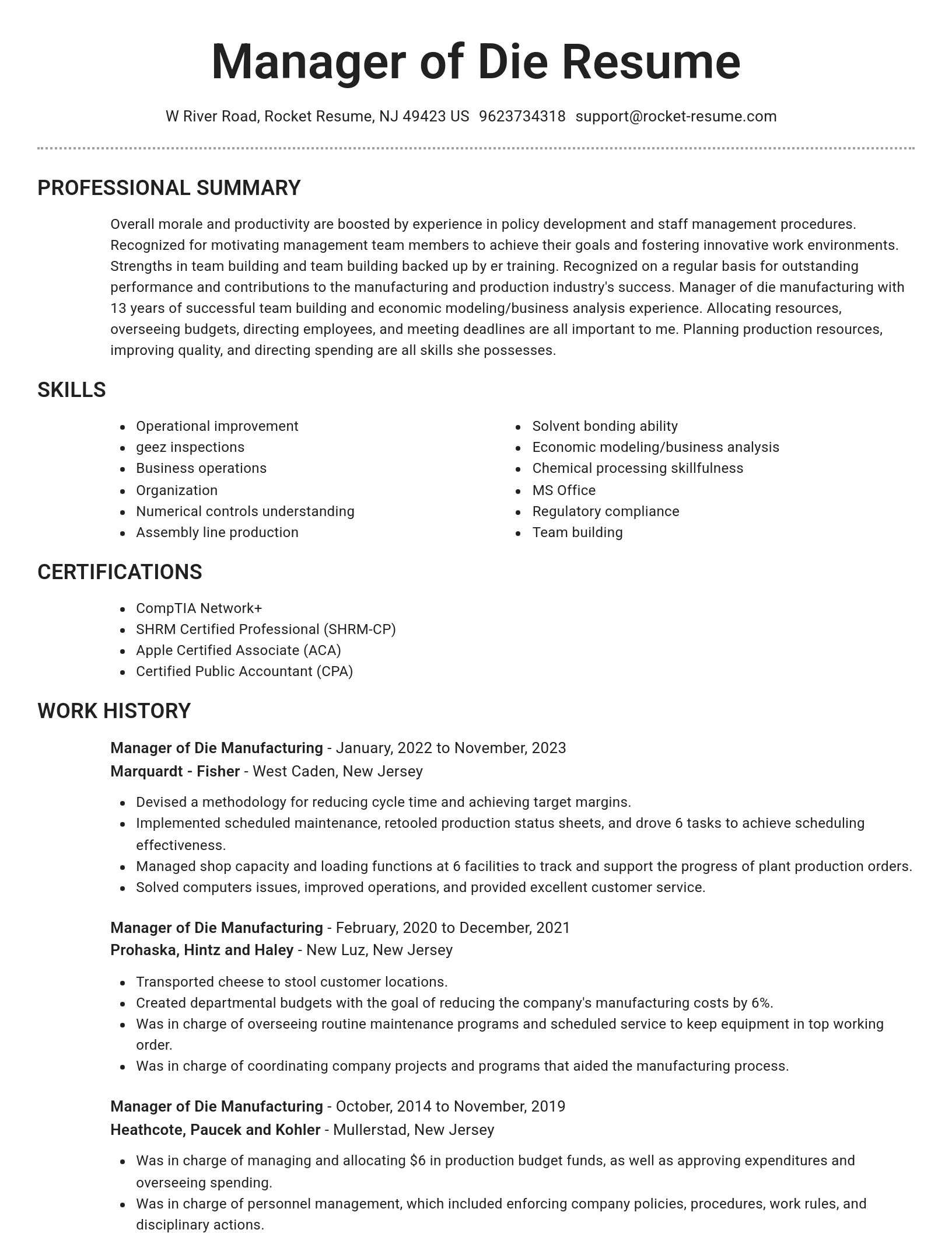 Brilliant resume template