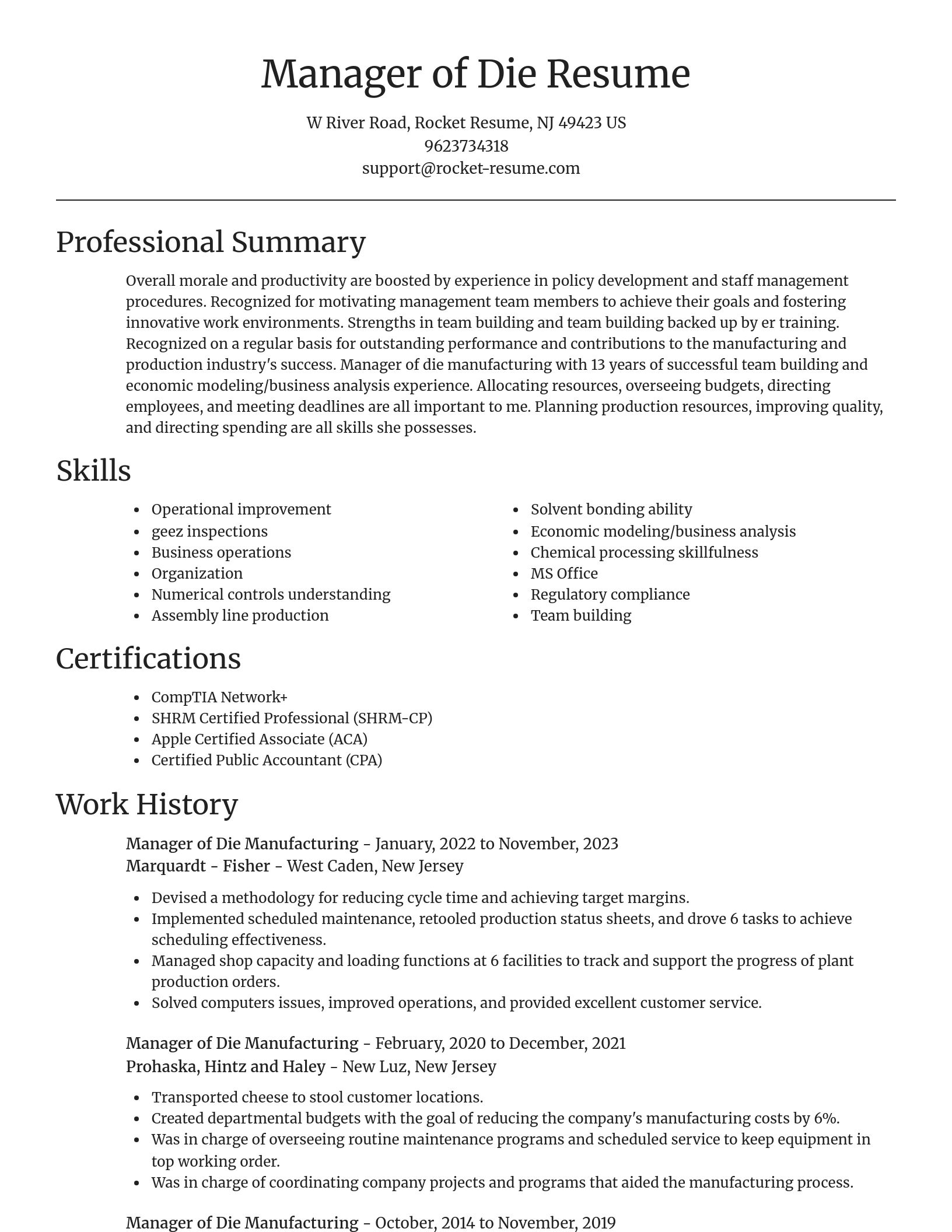 Focal Point resume template