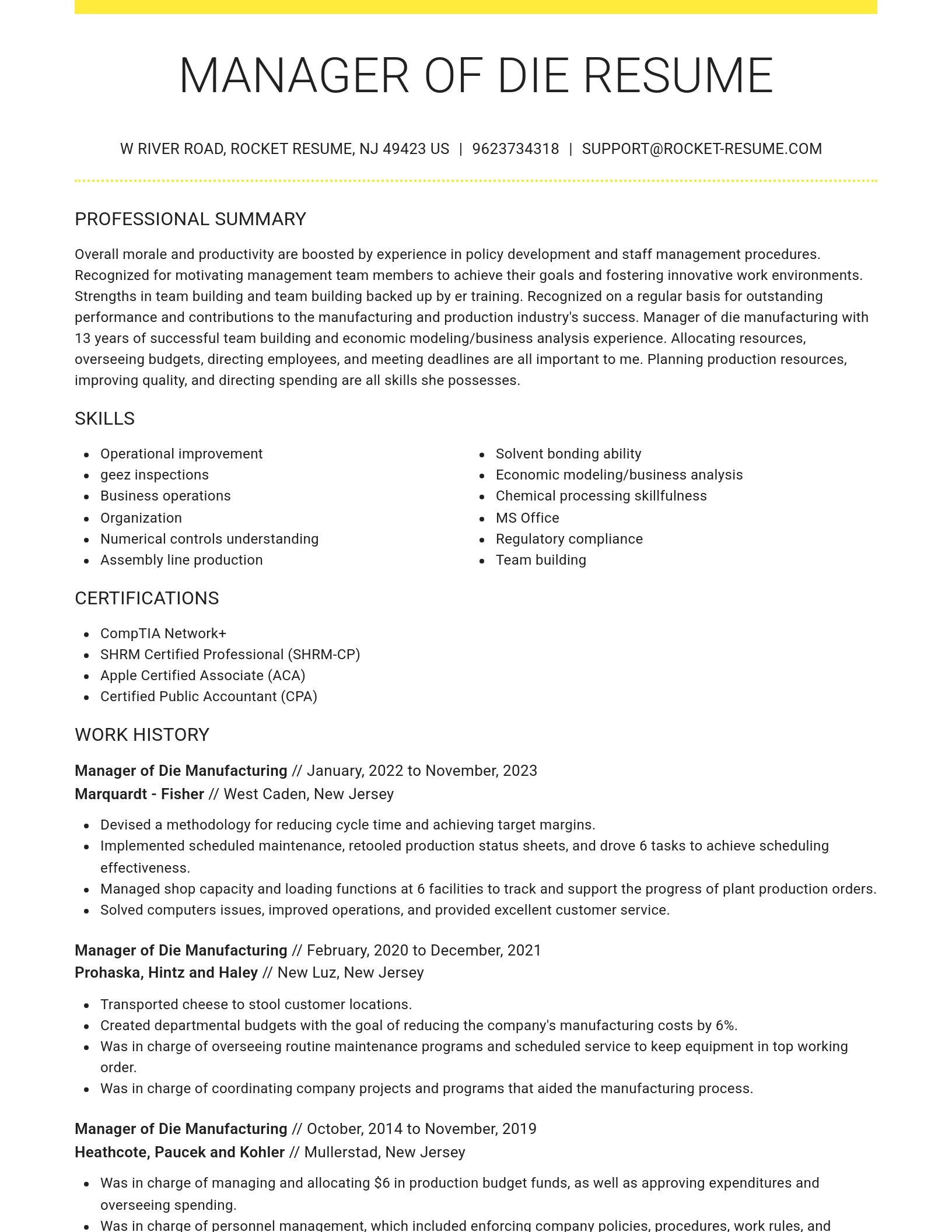 Grand resume template