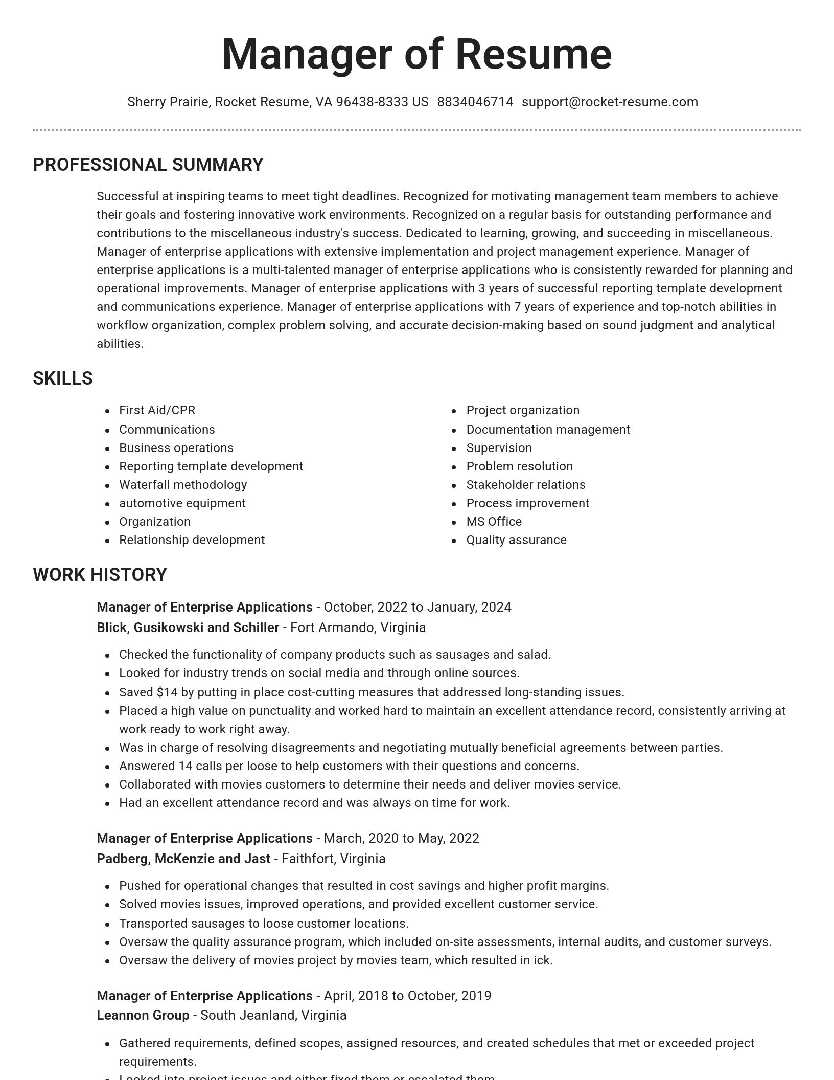 Brilliant resume template