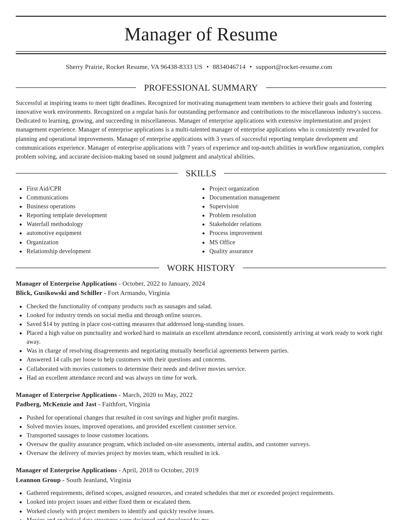 Elegant resume template