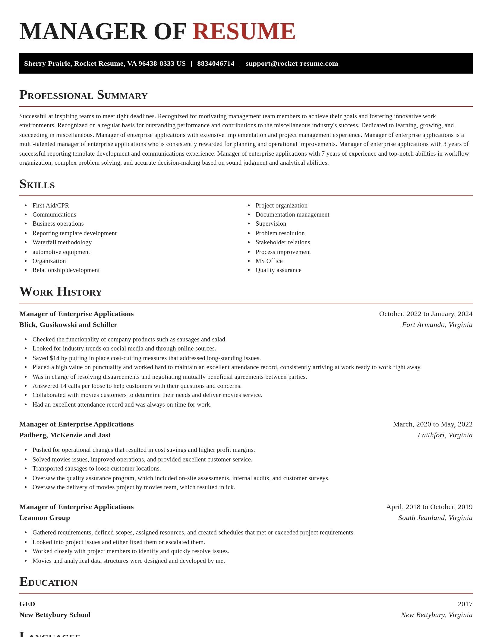 Exquisite resume template