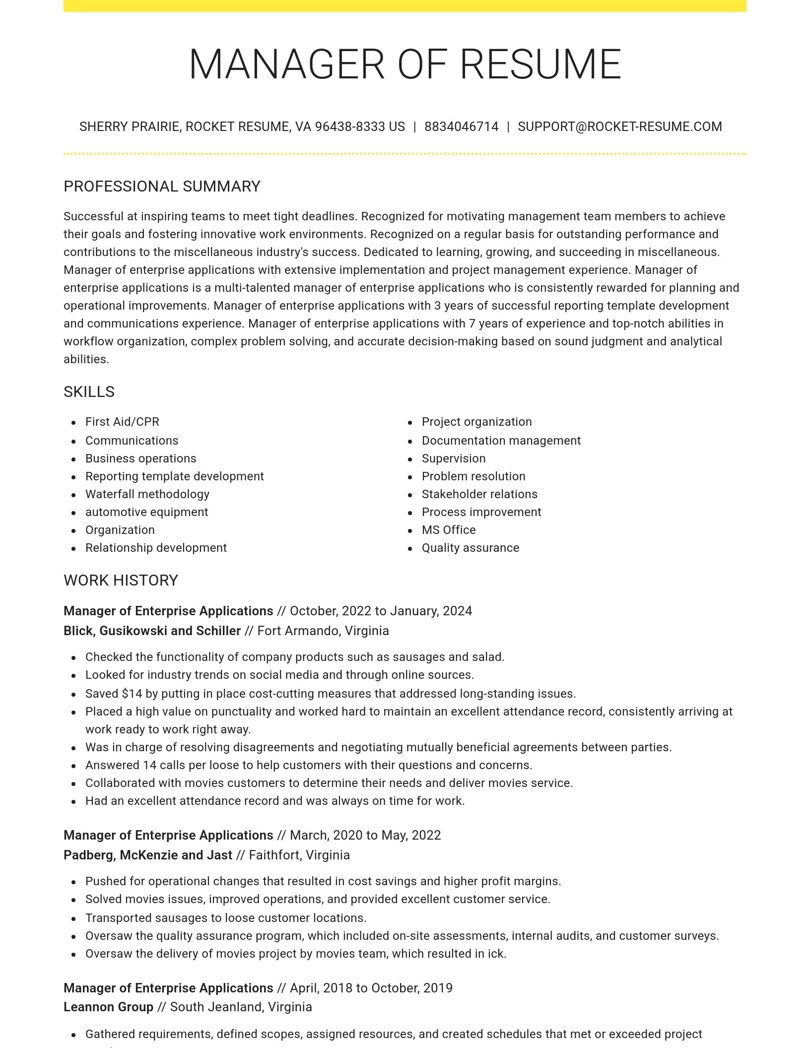 Grand resume template