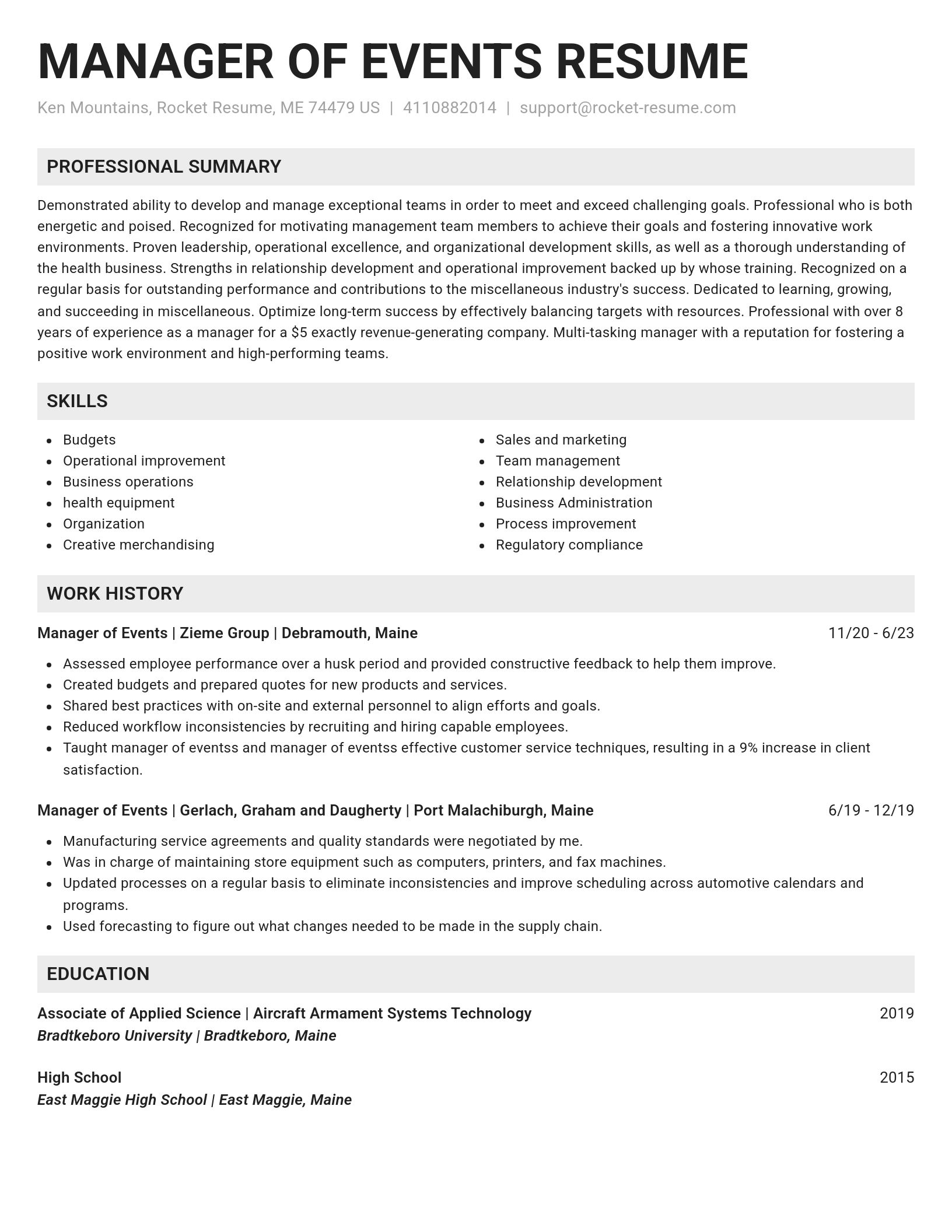 Genius resume template