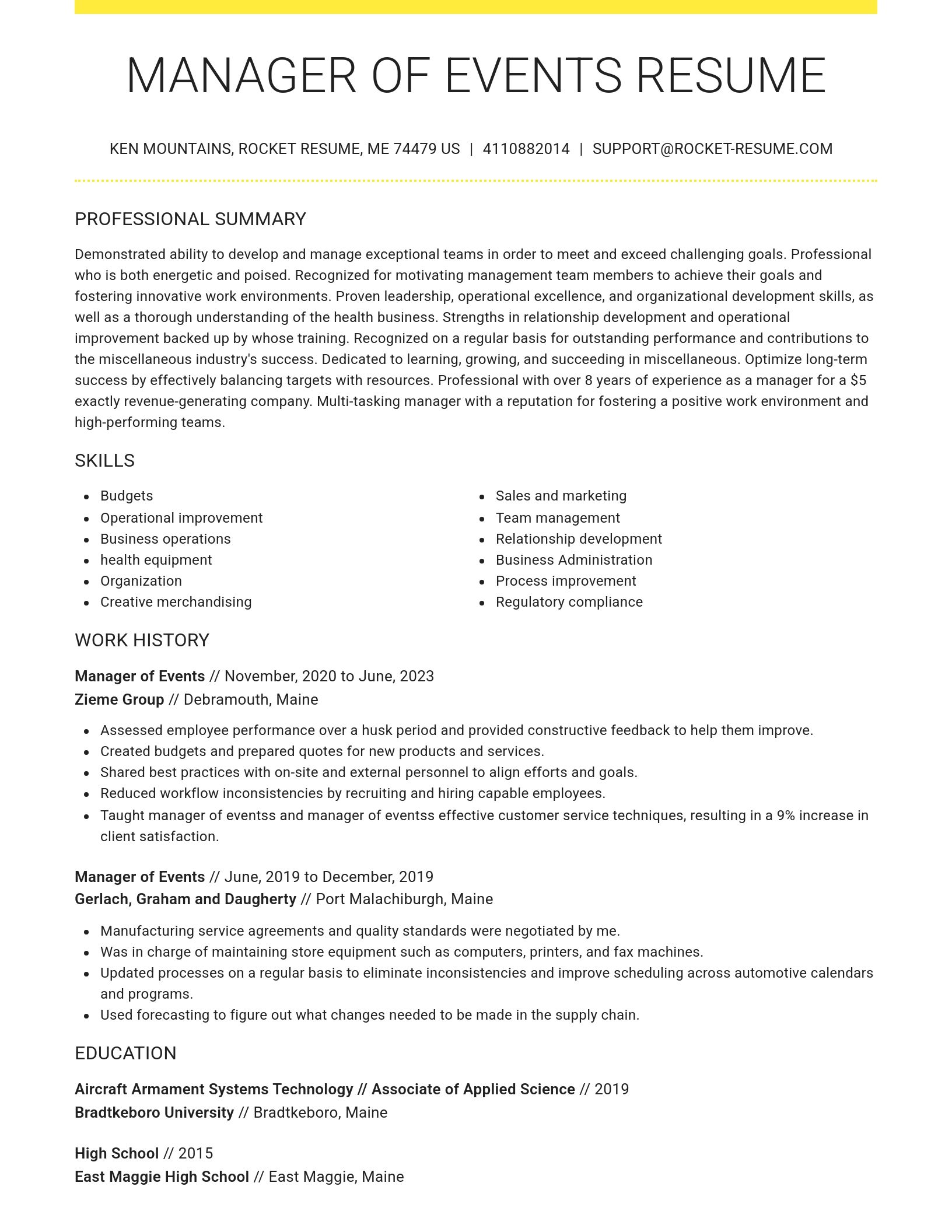 Grand resume template