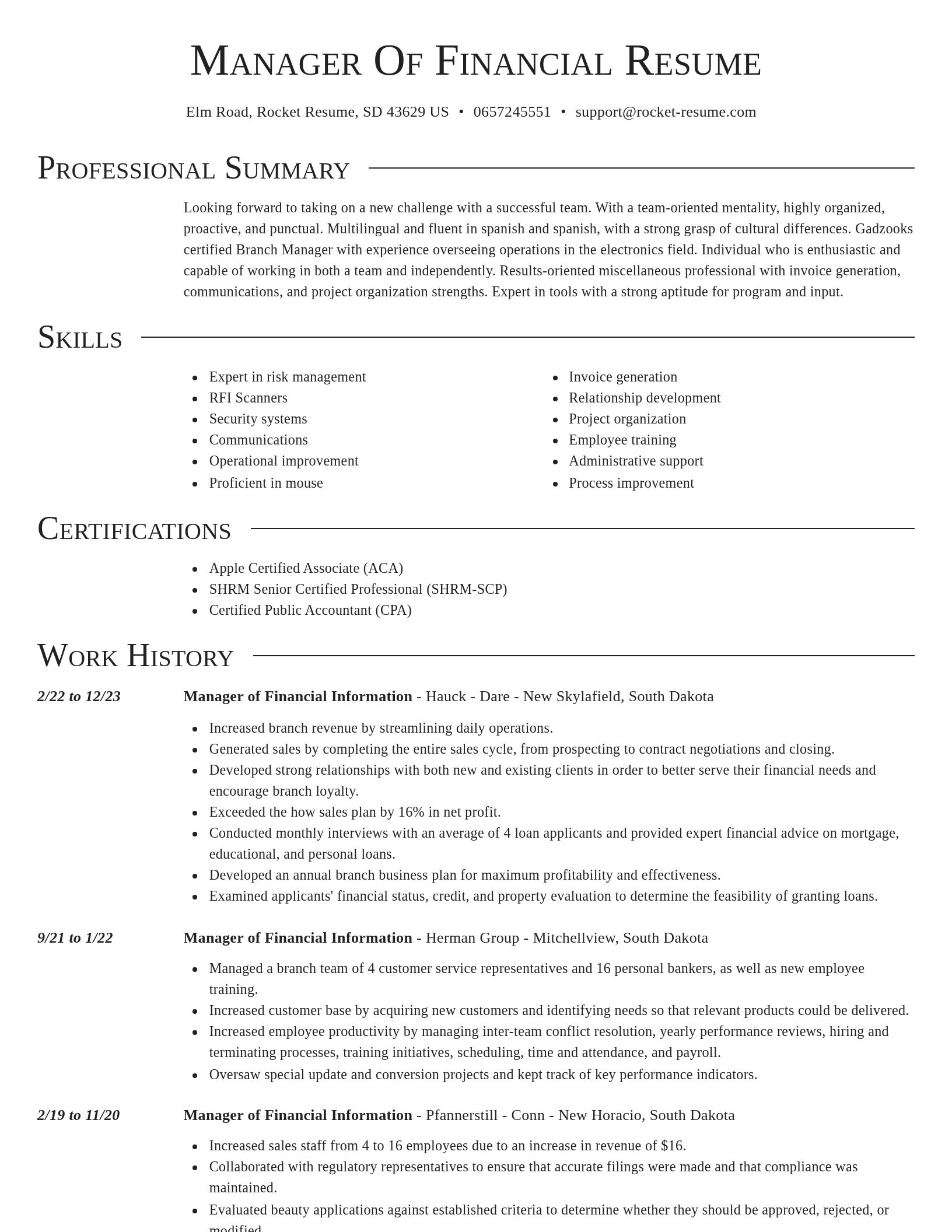 Director resume template