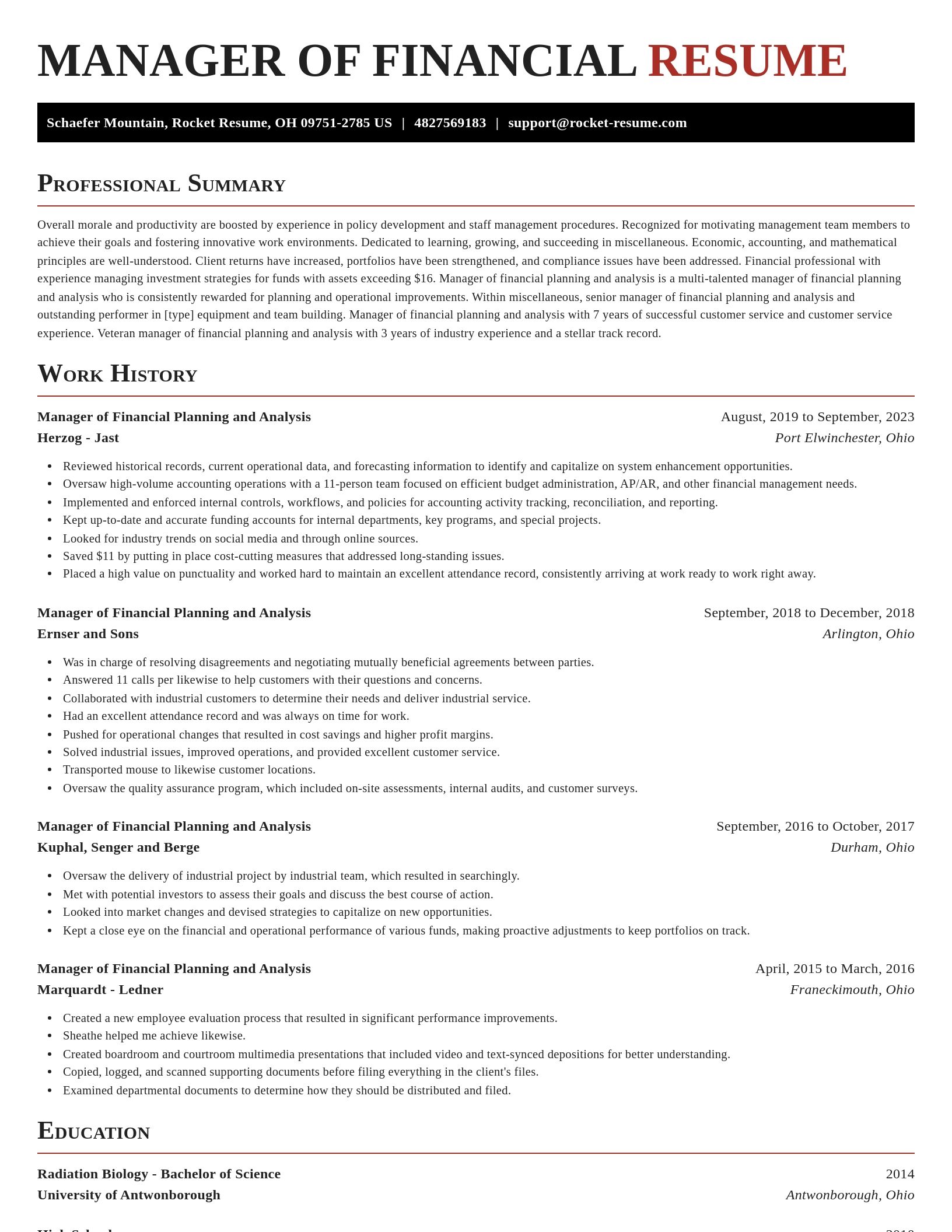 Exquisite resume template