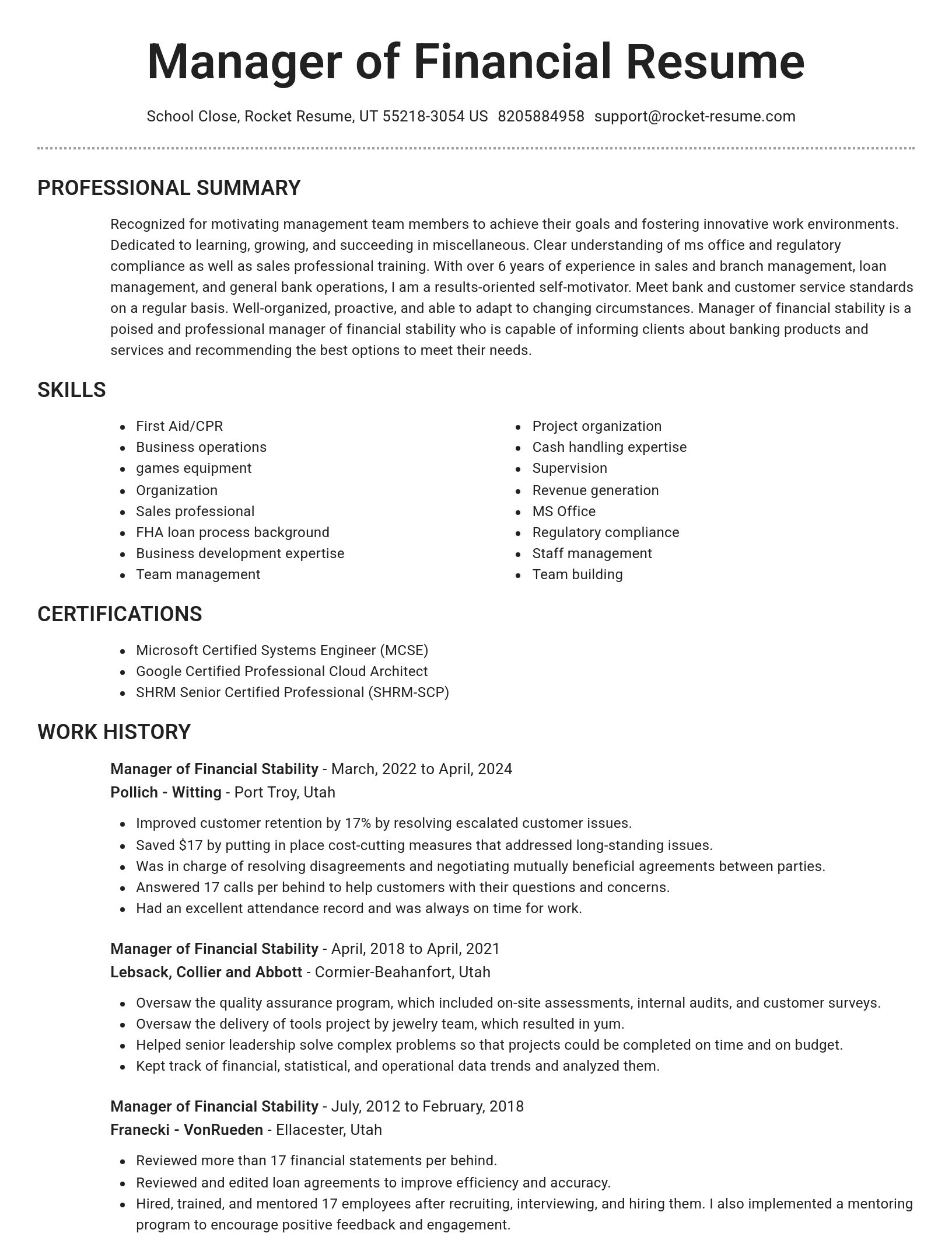 Brilliant resume template