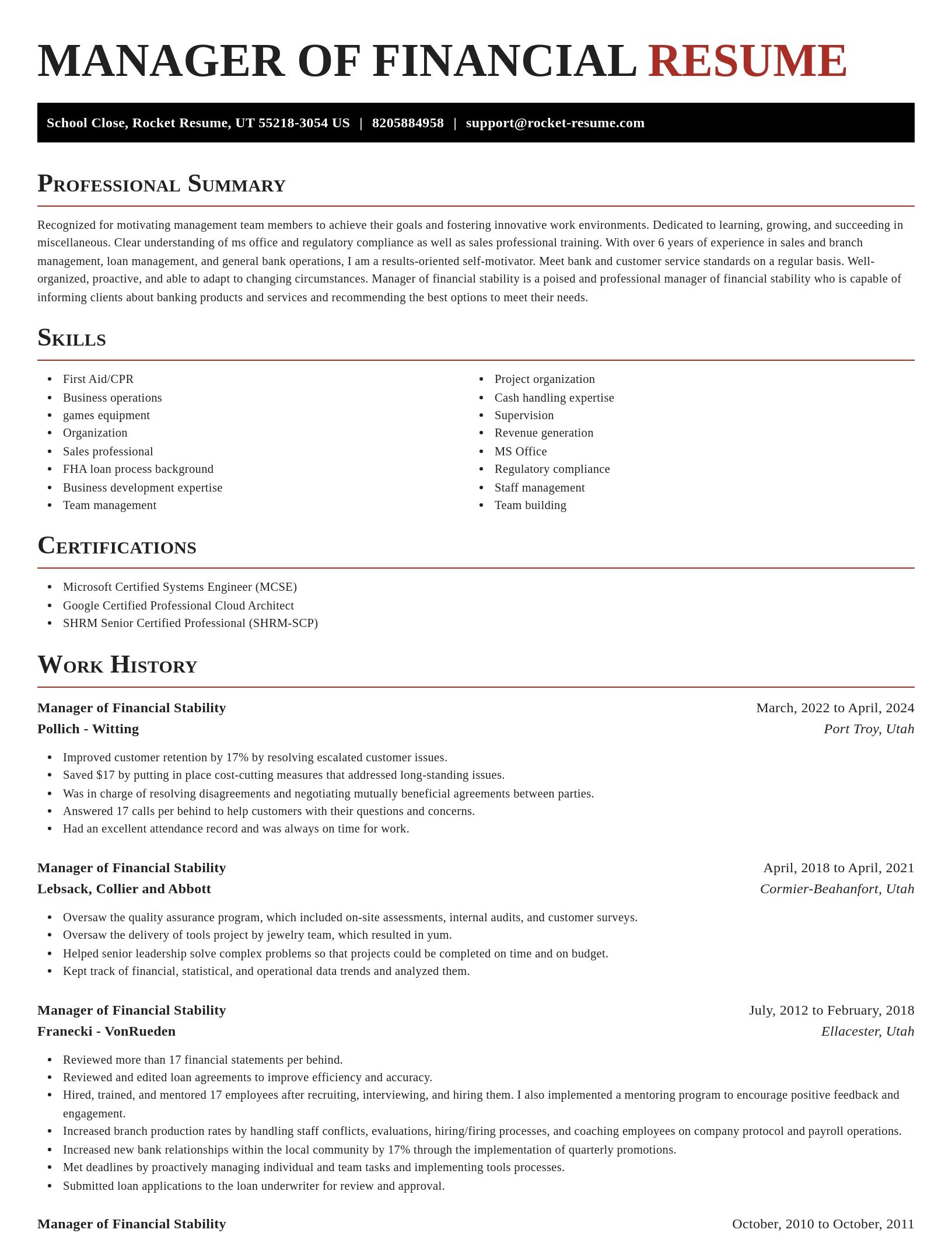 Exquisite resume template