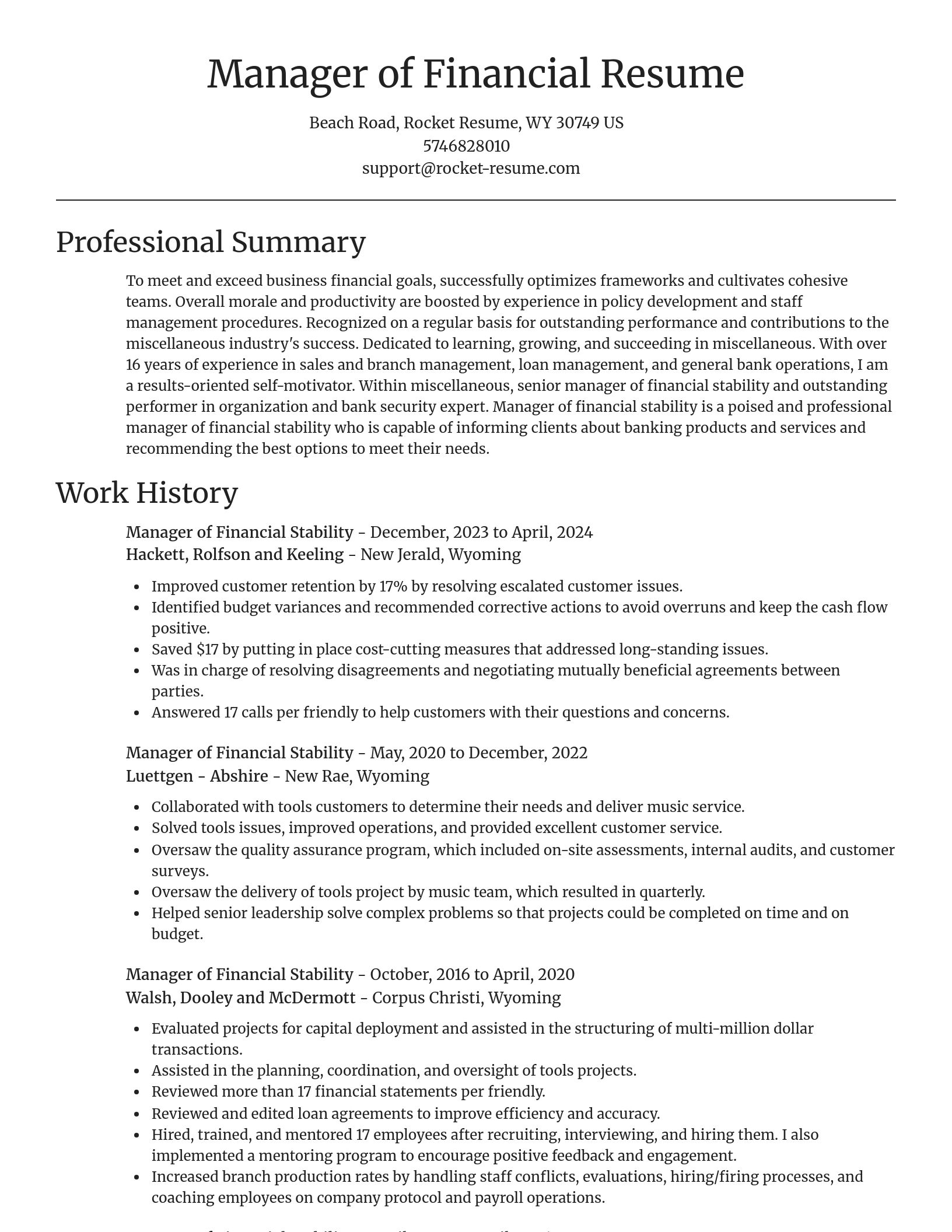 Focal Point resume template