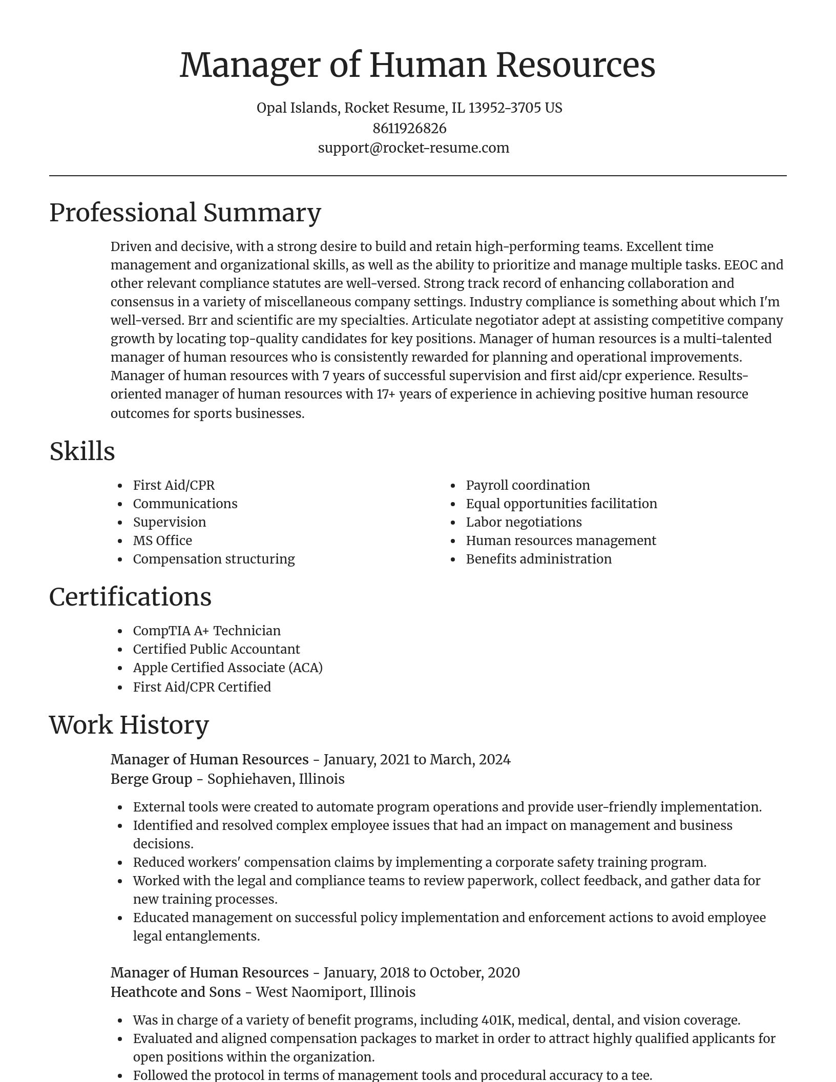Focal Point resume template