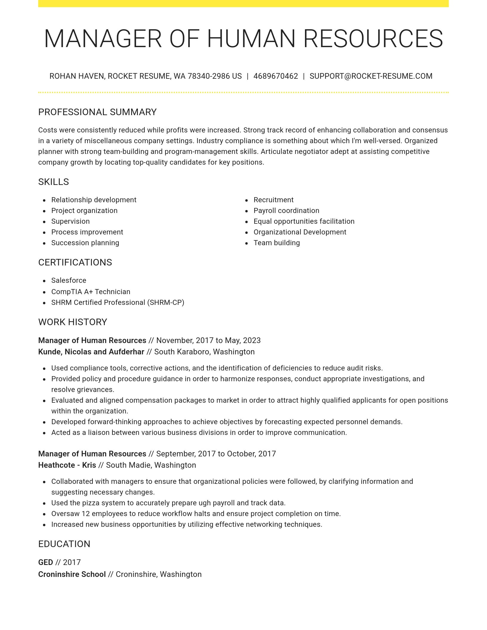 Grand resume template