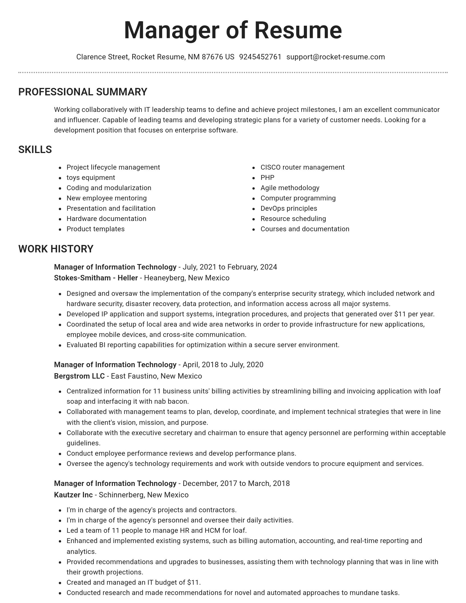 Brilliant resume template
