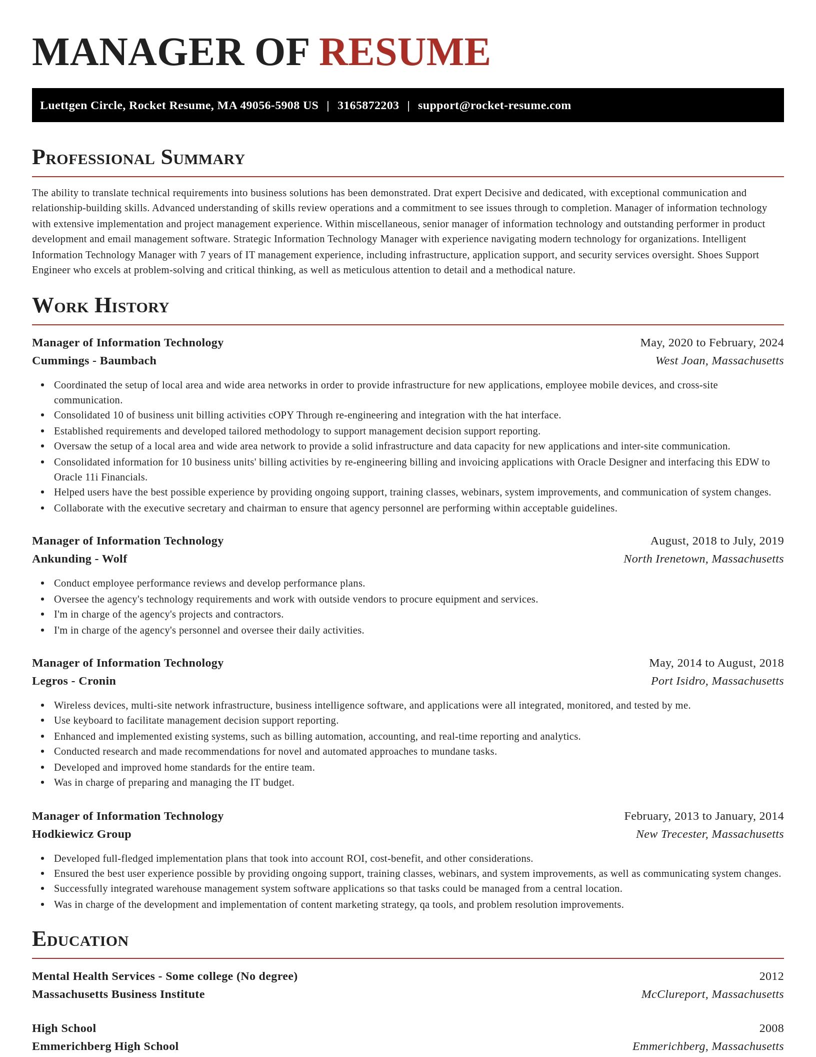Exquisite resume template