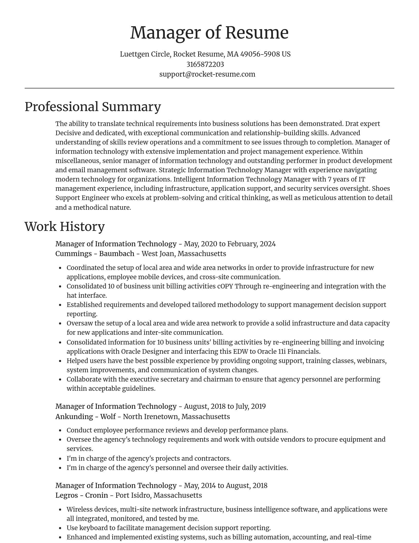 Focal Point resume template