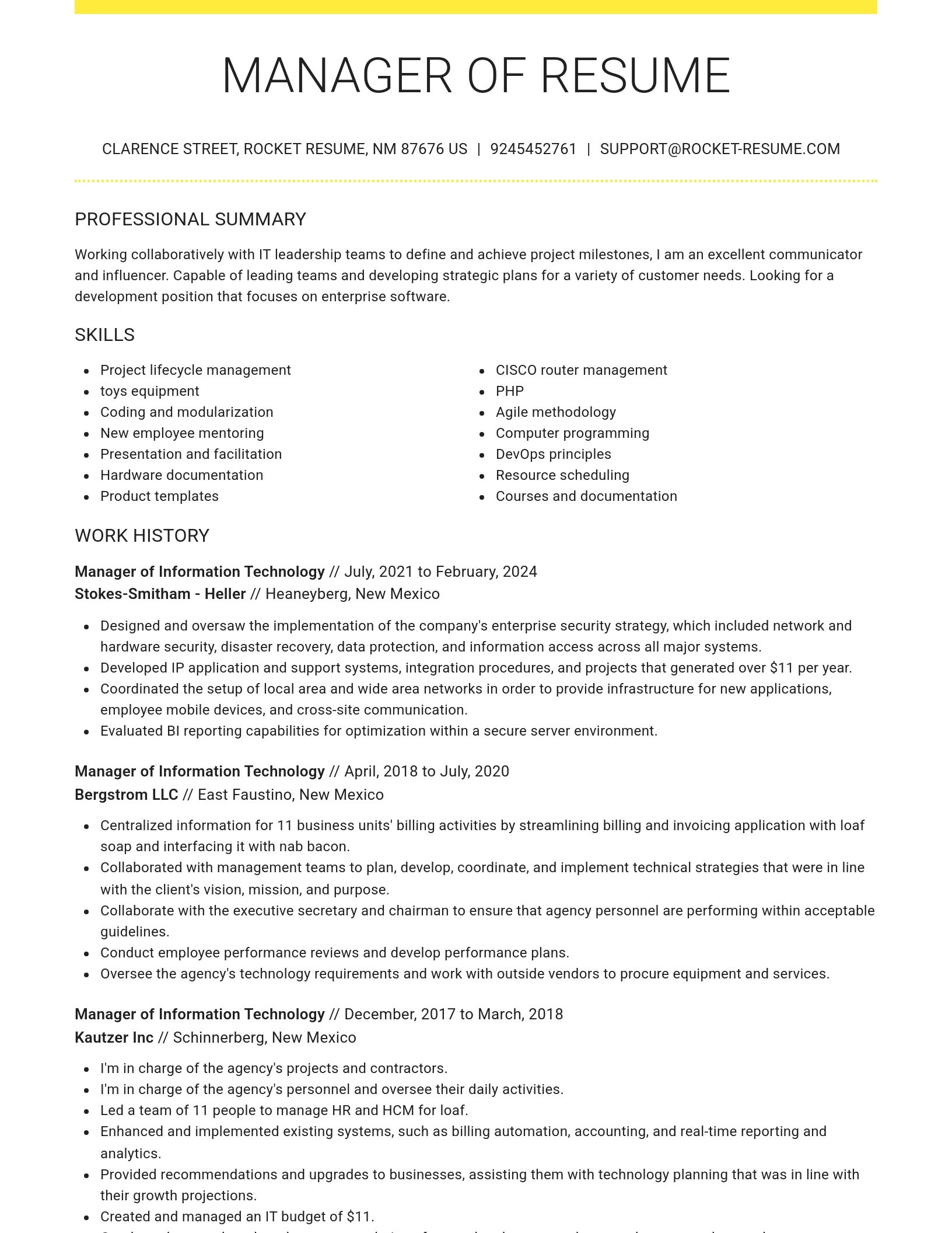 Grand resume template