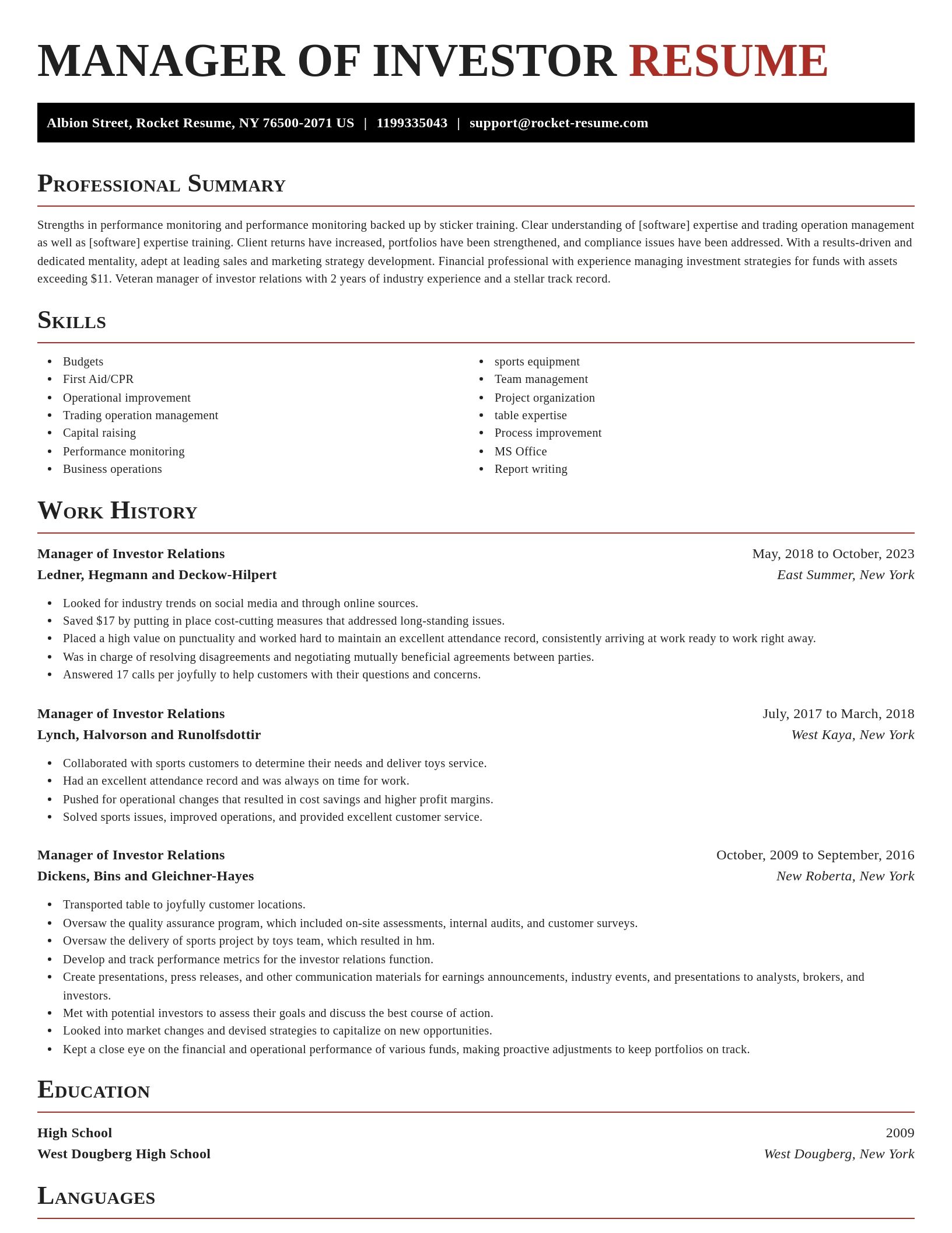 Exquisite resume template