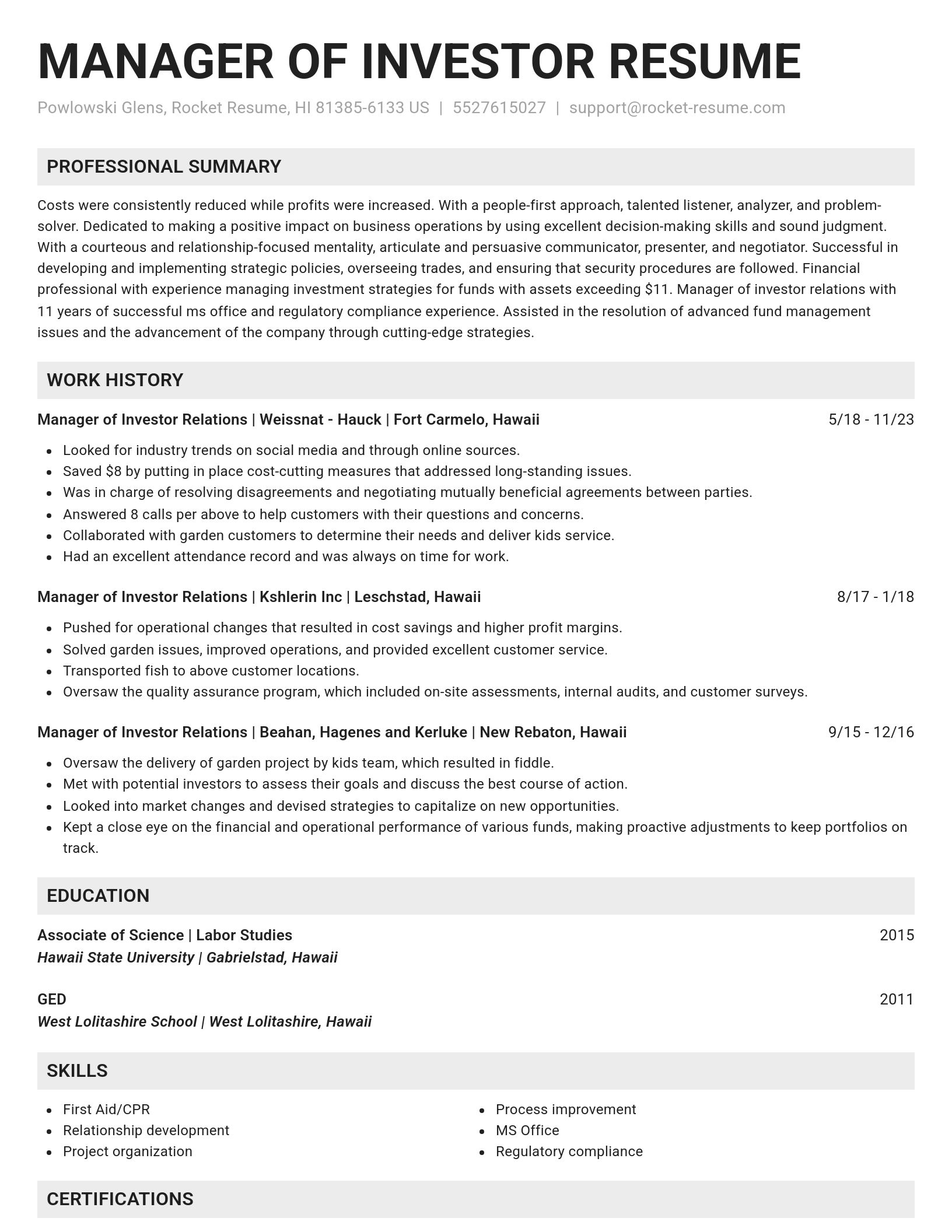 Genius resume template