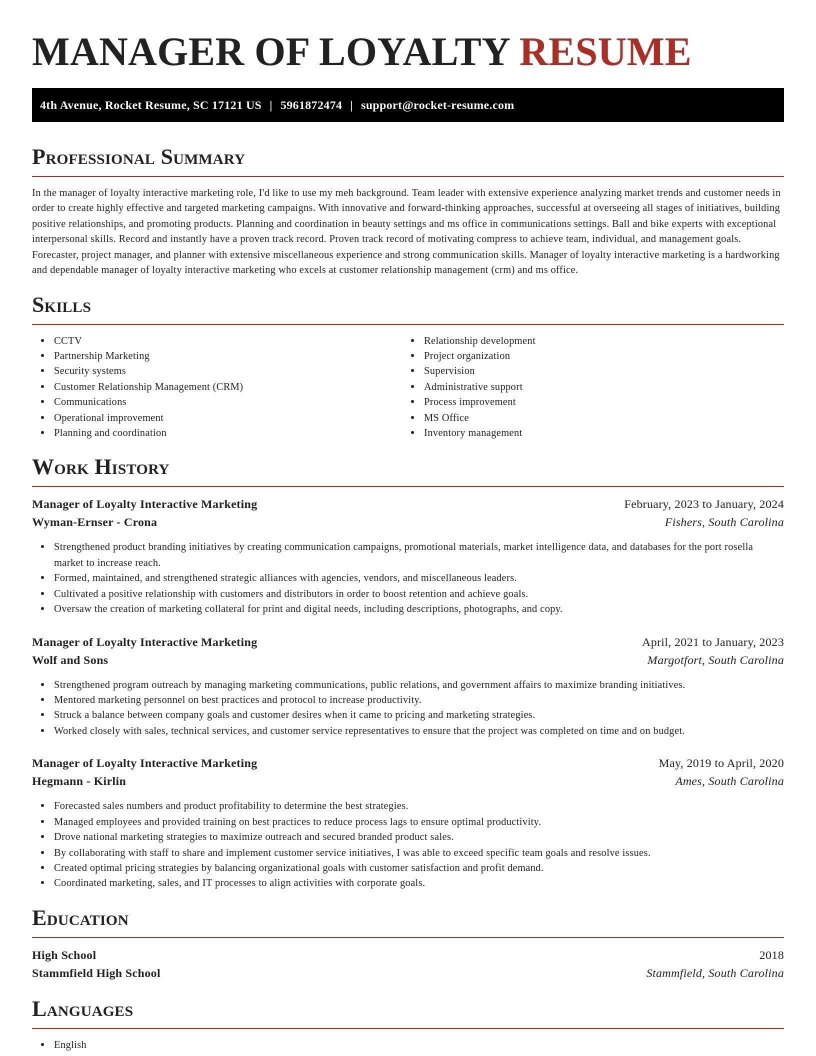Exquisite resume template