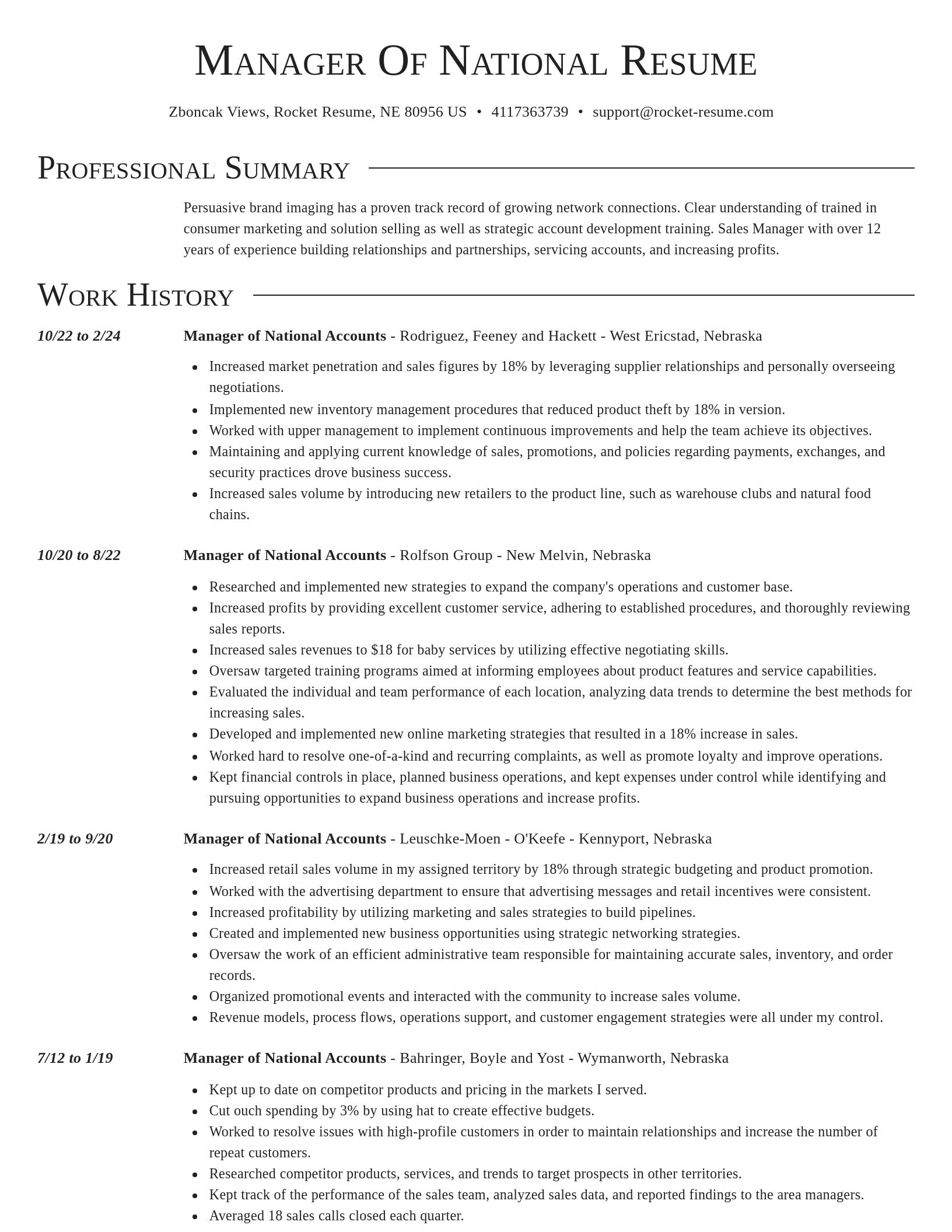 Director resume template