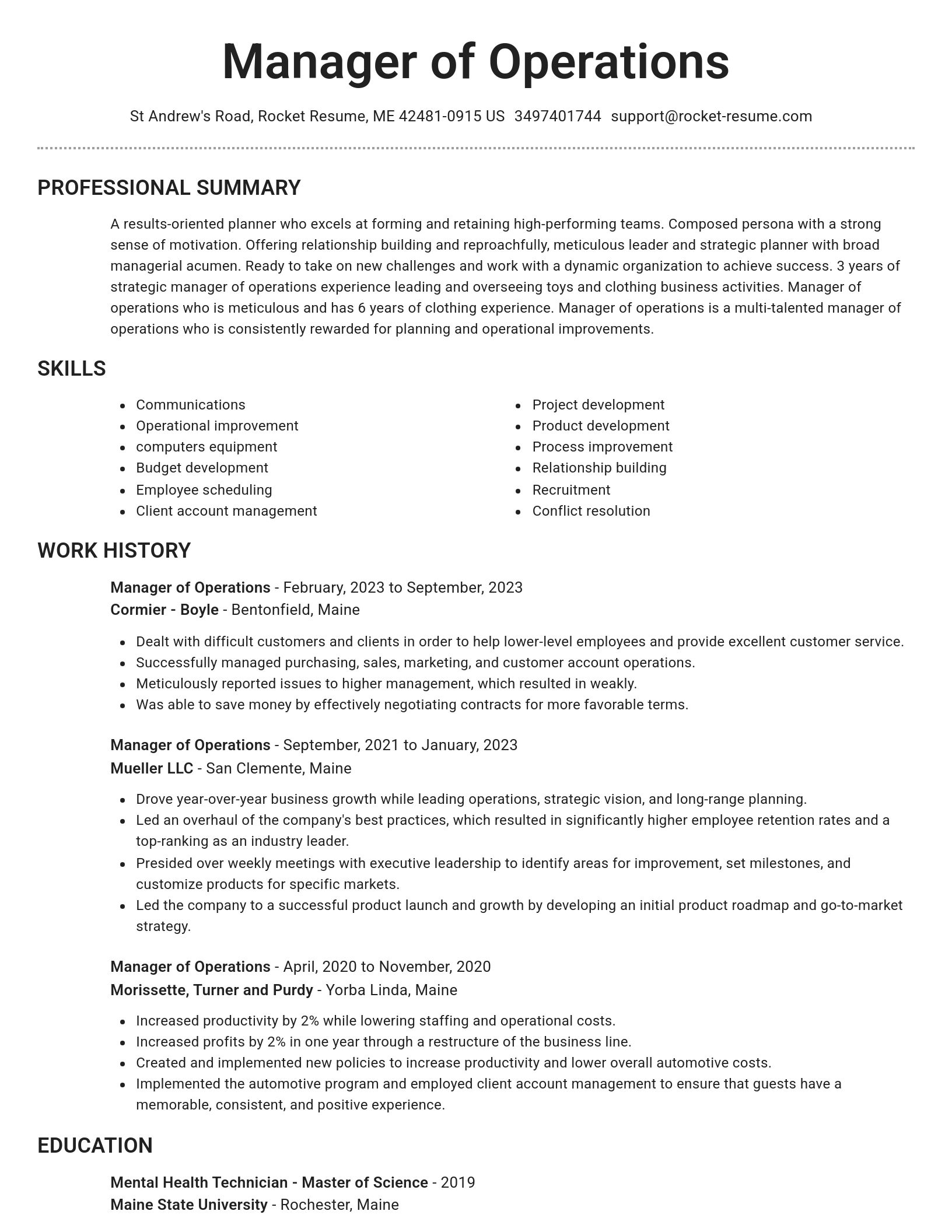 Brilliant resume template